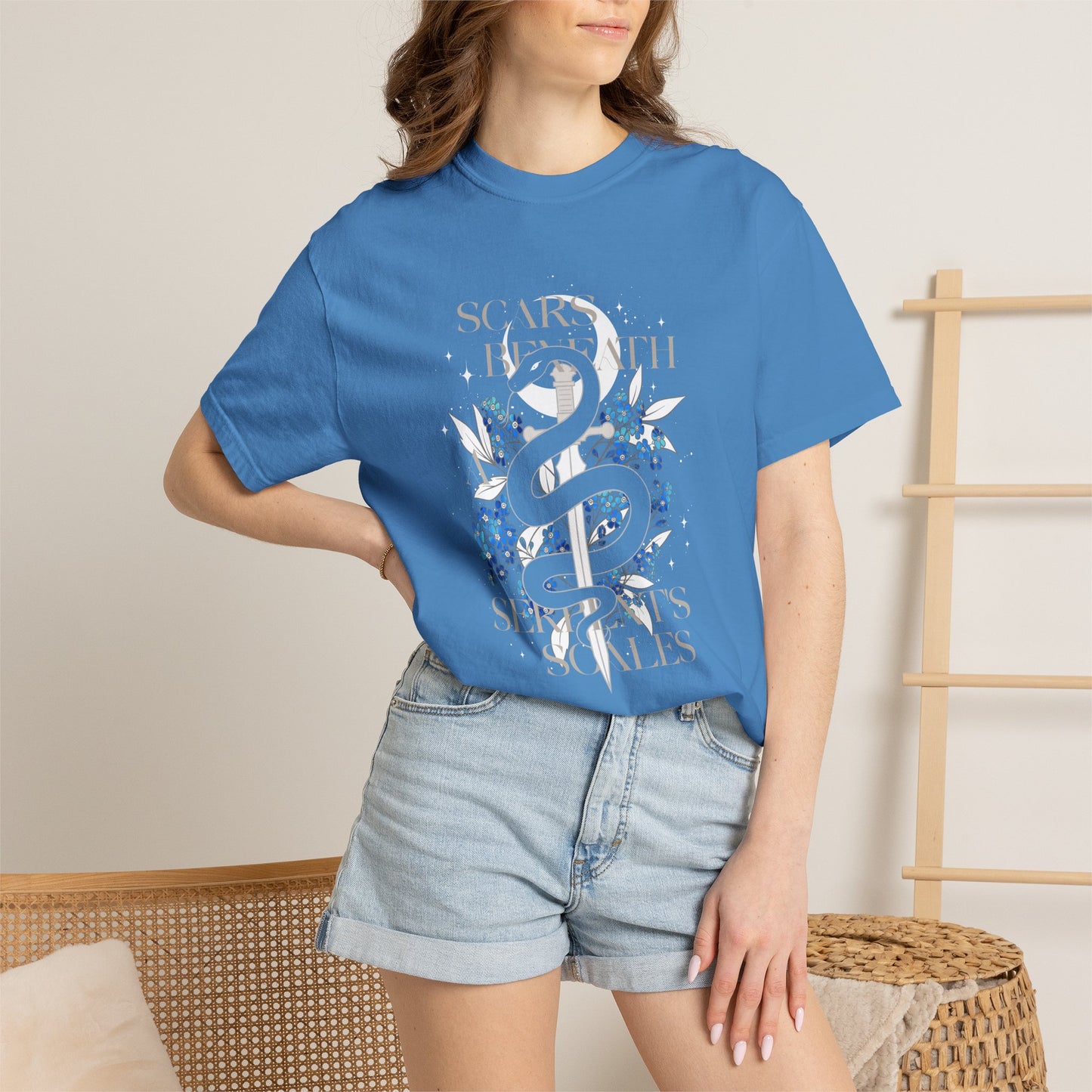 Scars Beneath a Serpent’s Scales Comfort Colors Tee | Officially Licensed Nicole Platania Shirt