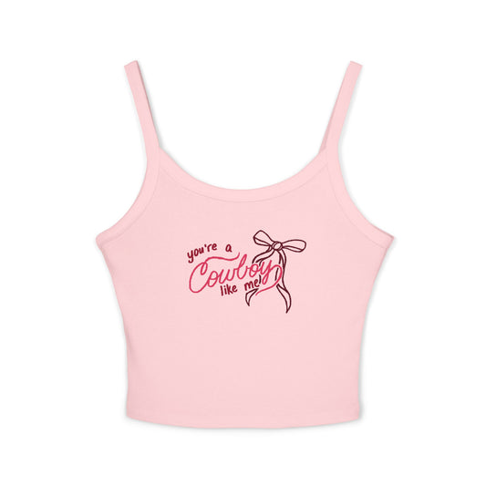 You’re a Cowboy Like Me Cropped Tank Top | Cowboy Romance Graphic Tank