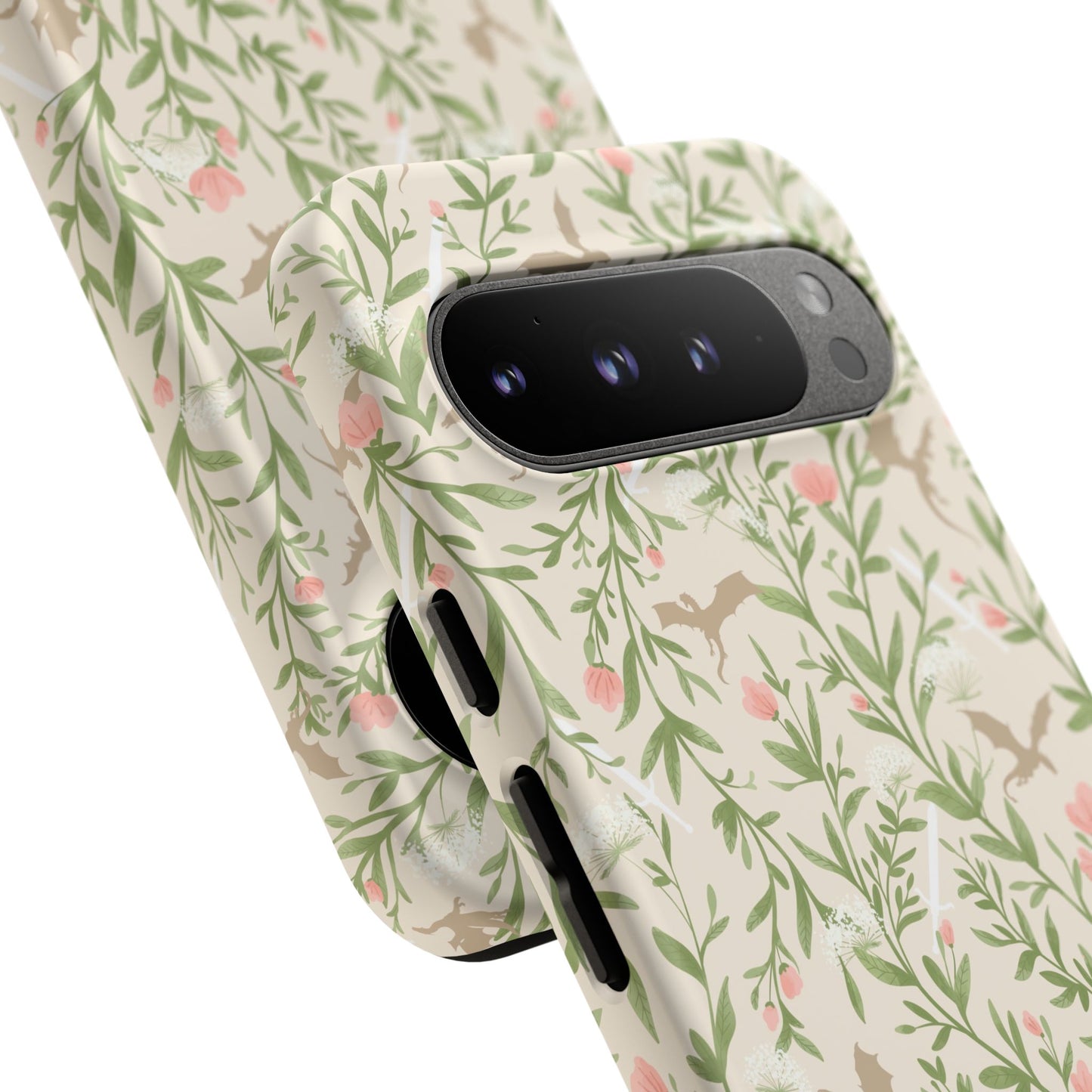 Fantasy Floral Dragons Tough Cases, Romantasy Reader Gift, Bookish Merch