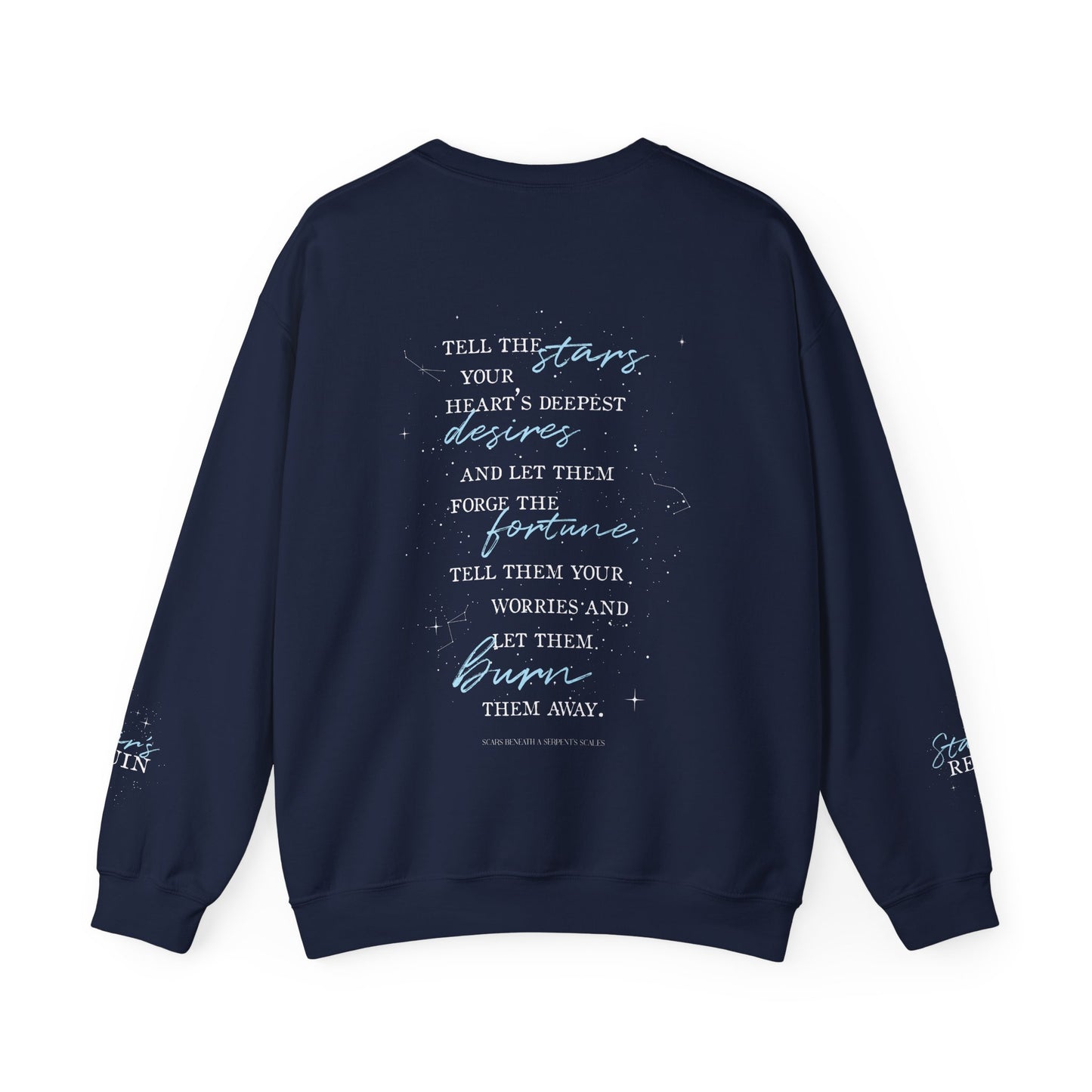 Scars Beneath a Serpent’s Scales 2-Sided Sweatshirt | Officially Licensed Scars Beneath a Serpent’s Scales Crewneck with Sleeve Details
