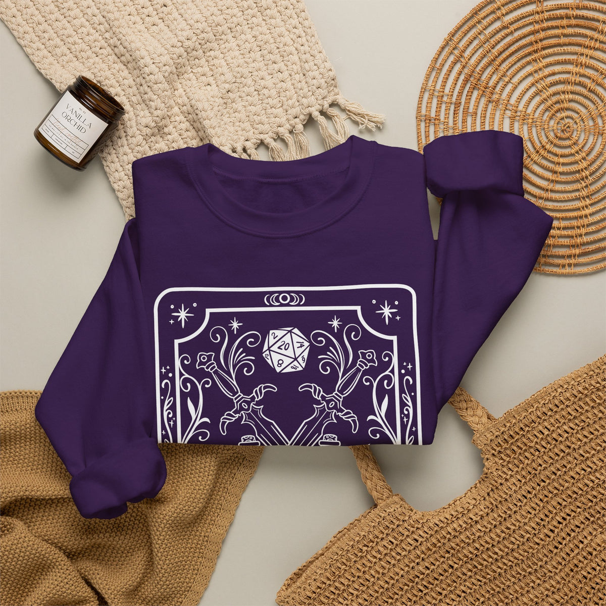 Rogue Tarot Card Gildan Sweatshirt Shirt | TTRPG Character Class Crewneck