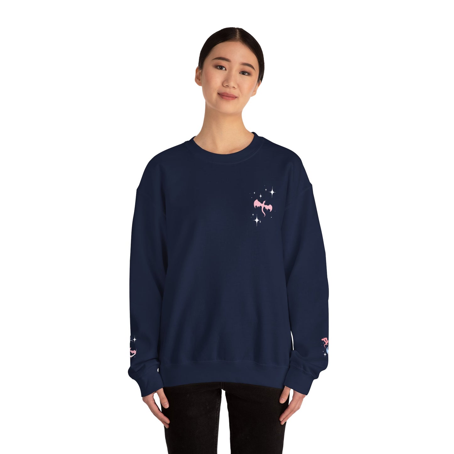 Celestial Dragons Fantasy Sweatshirt | Pastel Dragon Crewneck | Gift for Fantasy Lovers