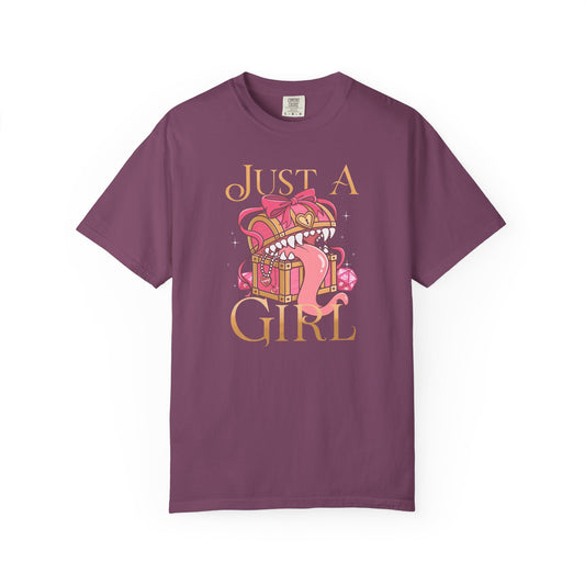 Just A Girl TTRPG Mimic T-shirt | Girlypop Cute Dnd Gift