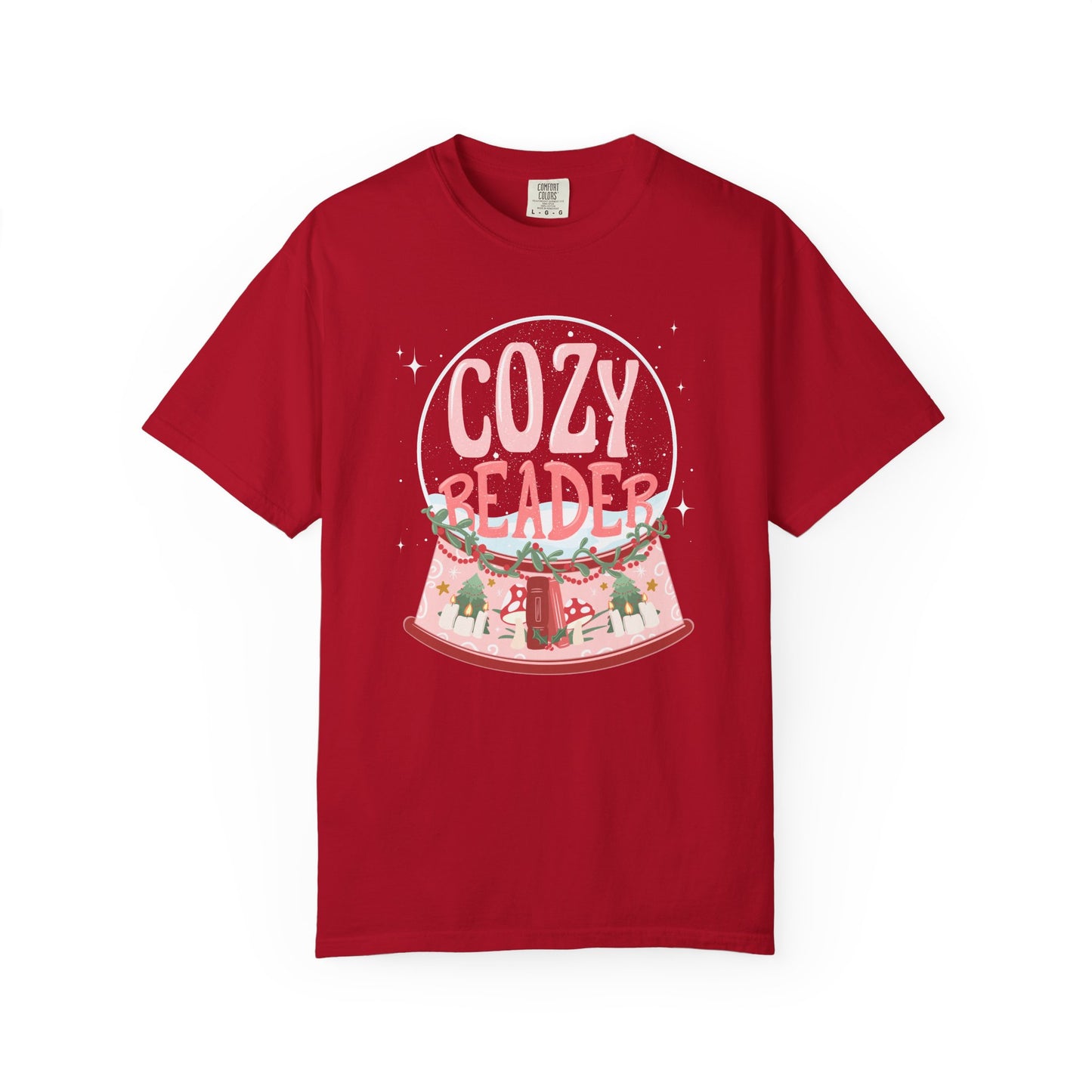 Cozy Reader T-Shirt — Snow Globe Book Lover Tee