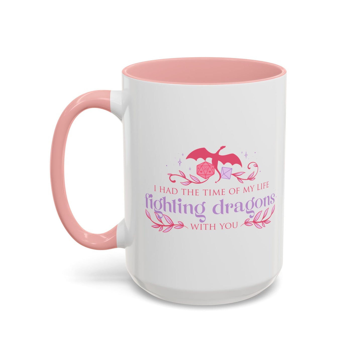 Fighting Dragons Coffee Mug — DnD Mug (15oz)