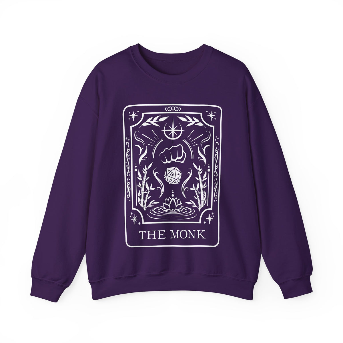 Monk Tarot Card Gildan Sweatshirt Shirt | TTRPG Character Class Crewneck