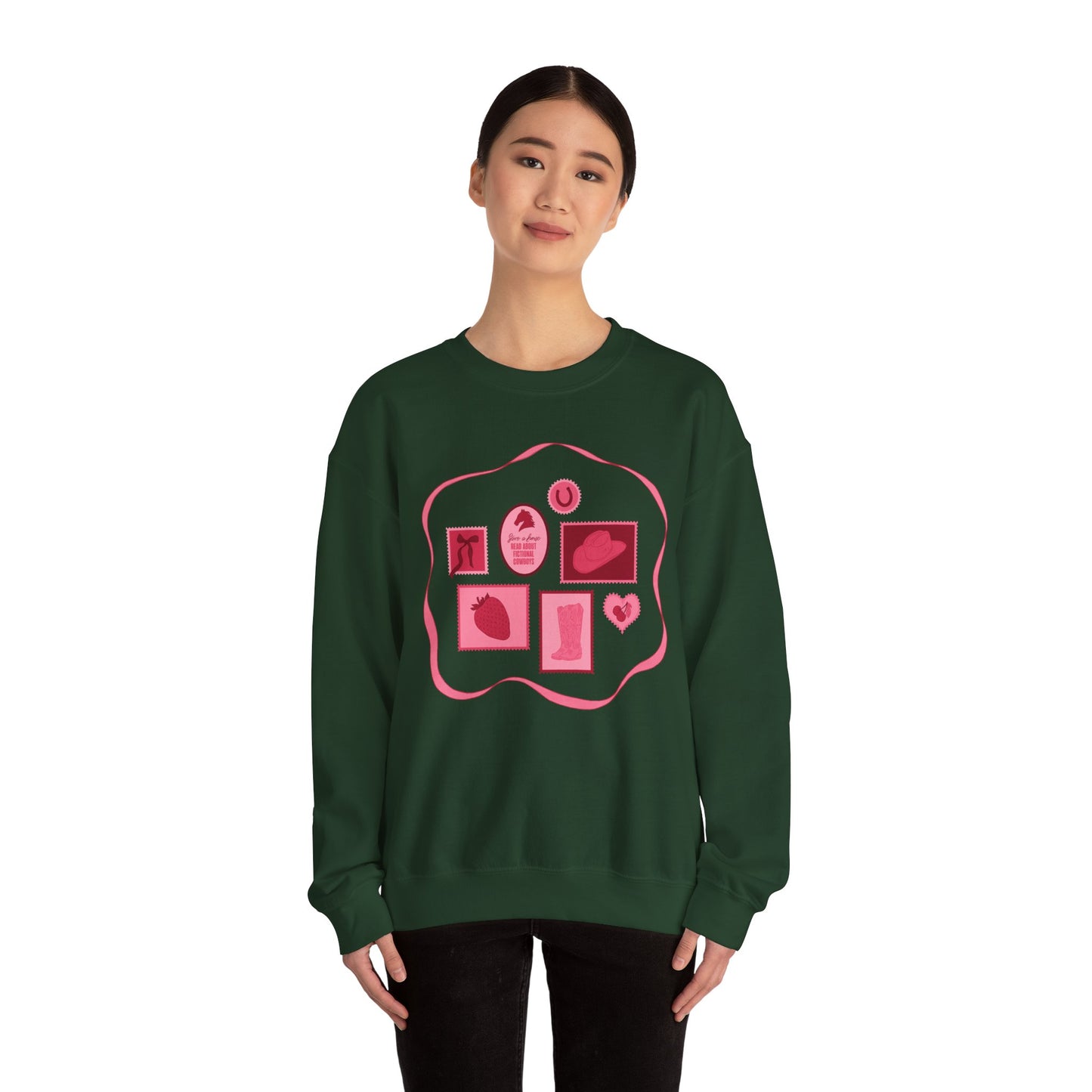 Save a Horse, Read About Fictional Cowboys Sweatshirt | Cowboy Romance Reader Crewneck