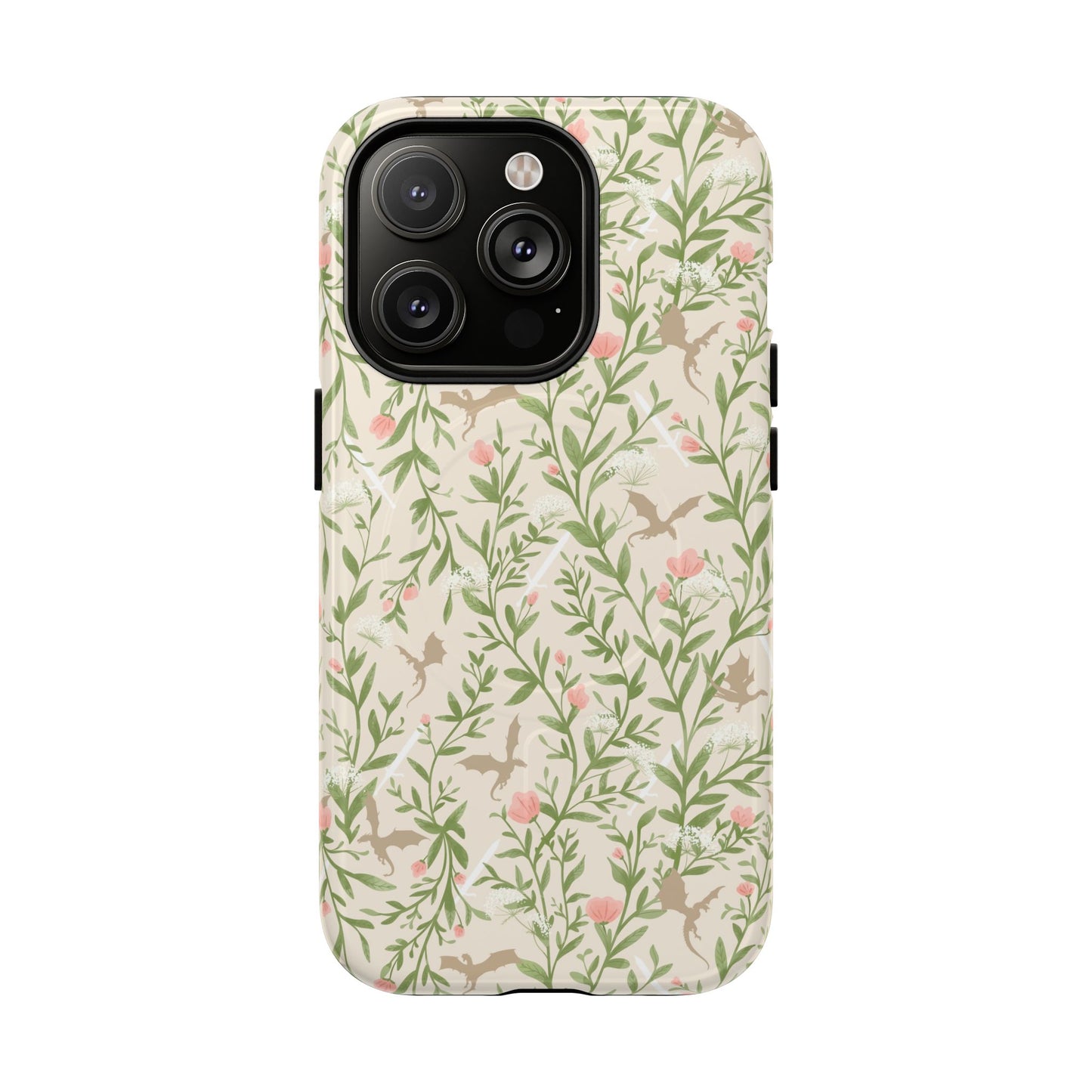Floral Fantasy Dragons Tough Cases - MAGNETIC - Romantasy Reader Gift, Bookish Merch