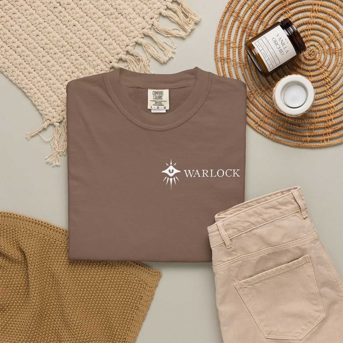 Warlock Tarot Card Comfort Colors Shirt | TTRPG Character Class Tee