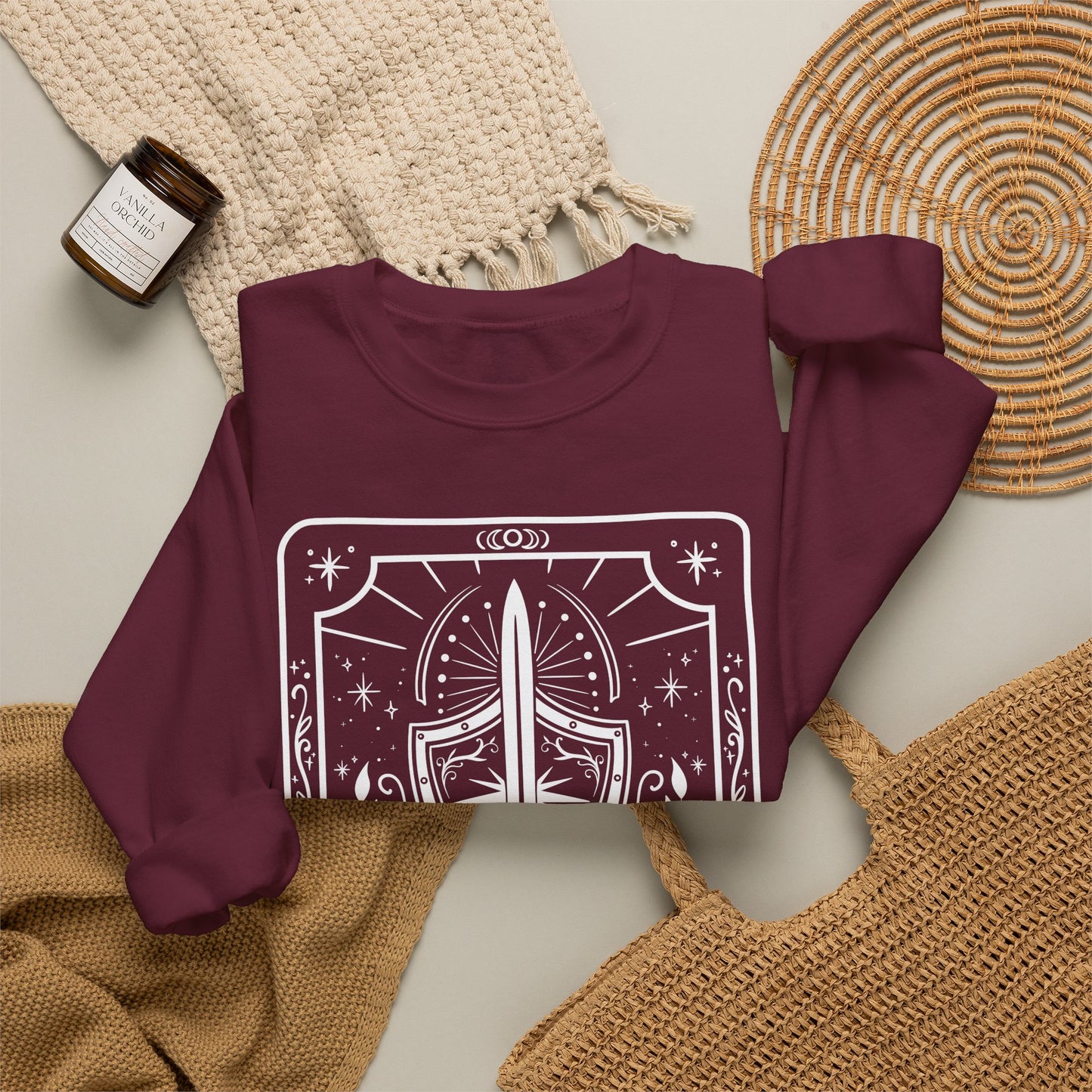 Paladin Tarot Card Gildan Sweatshirt Shirt | TTRPG Character Class Crewneck
