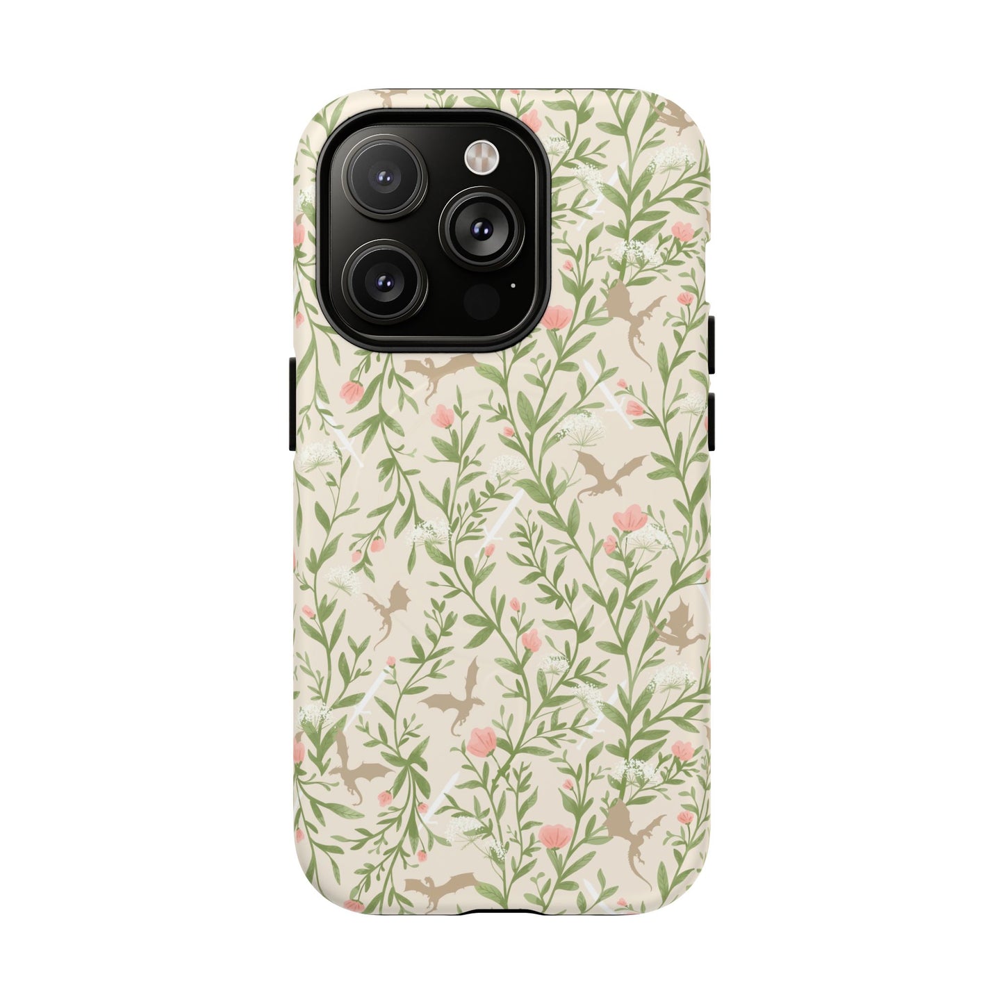 Floral Fantasy Dragons Tough Cases - MAGNETIC - Romantasy Reader Gift, Bookish Merch