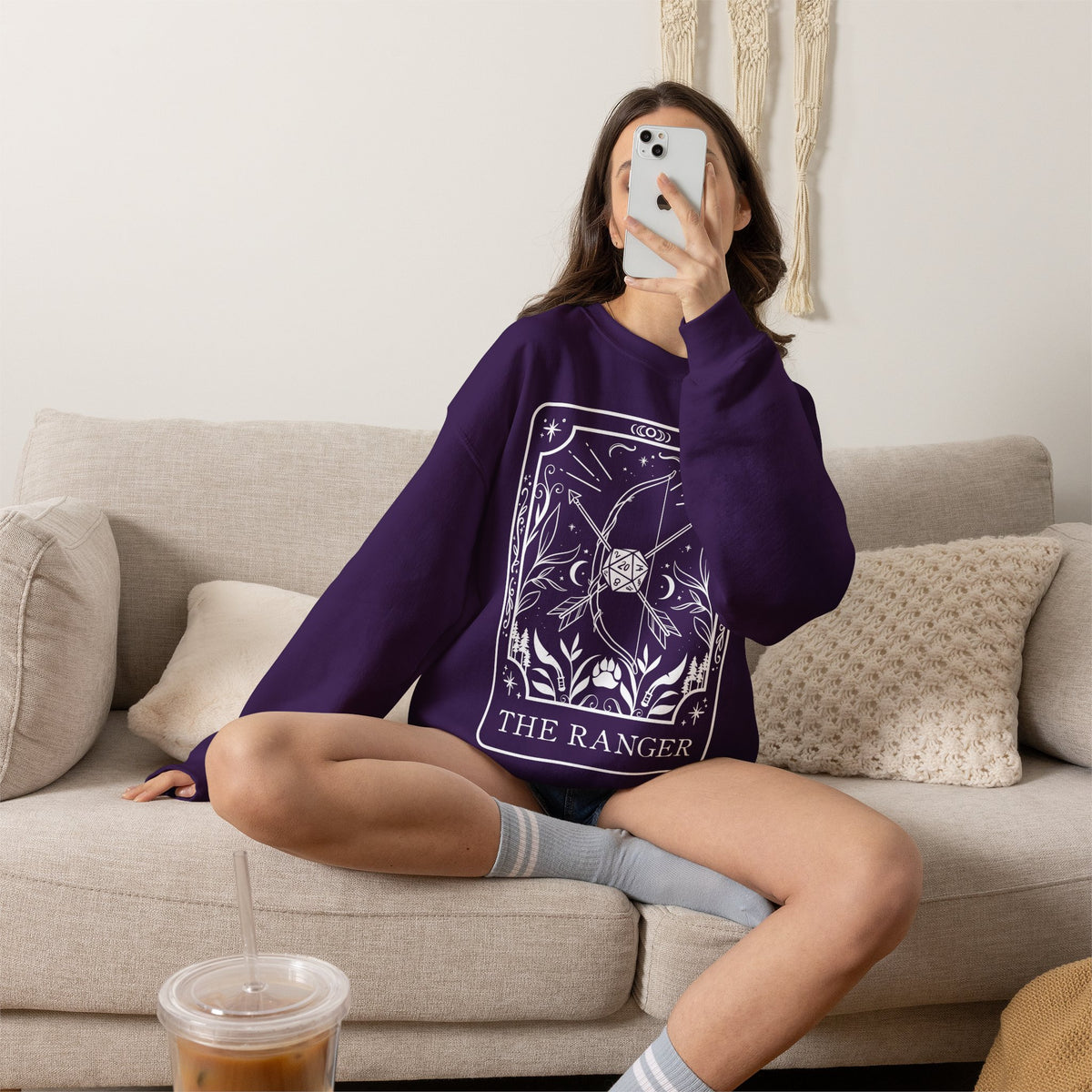 Ranger Tarot Card Gildan Sweatshirt Shirt | TTRPG Character Class Crewneck