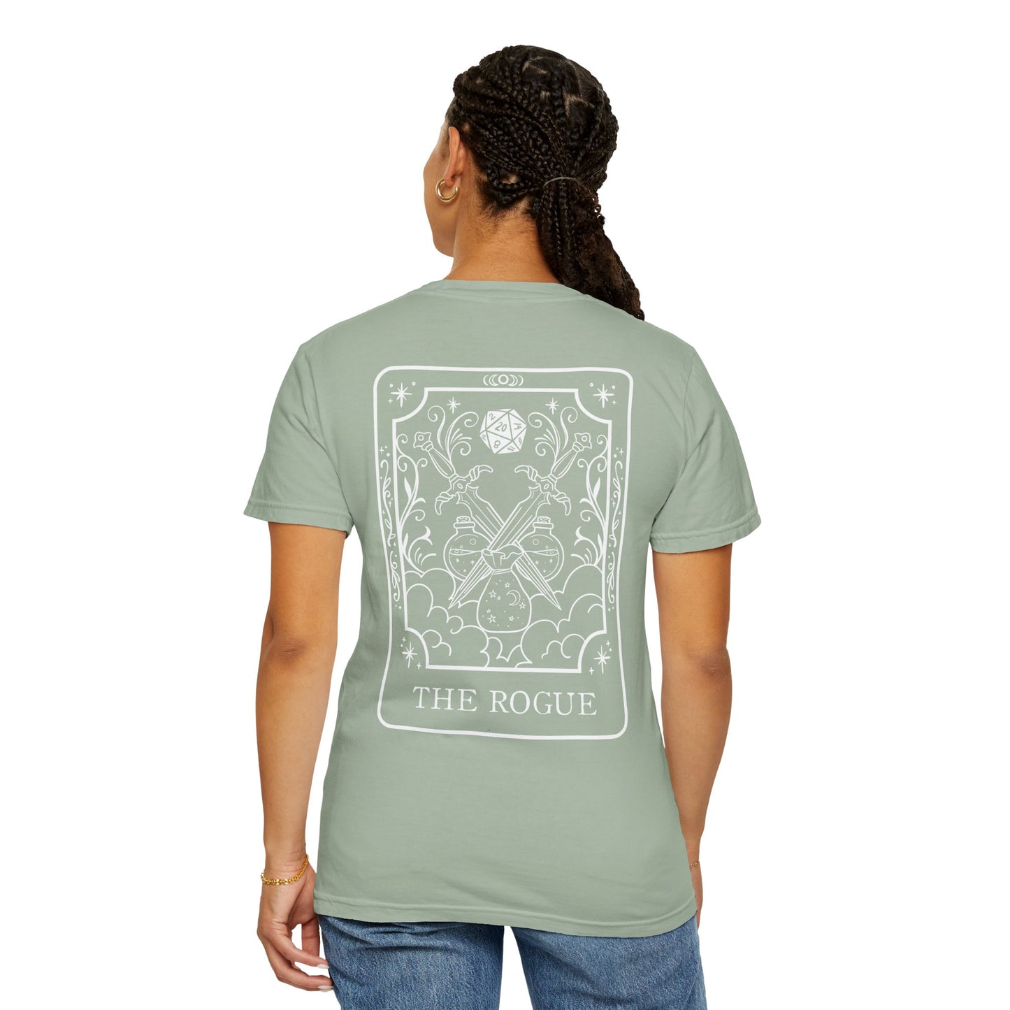 Rogue Tarot Card Comfort Colors Shirt | TTRPG Character Class Tee