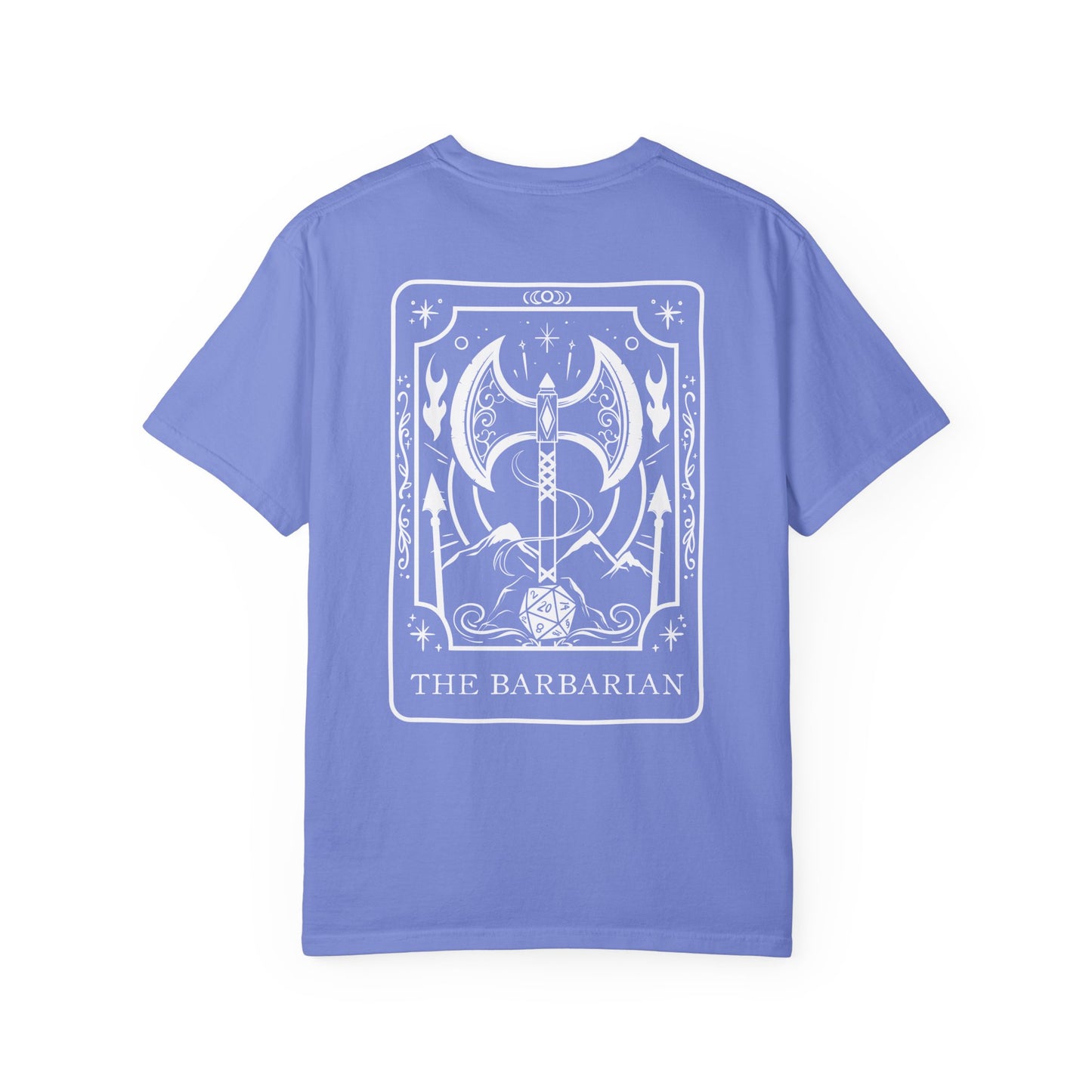 Barbarian Tarot Card Comfort Colors Shirt | TTRPG Character Class Tee