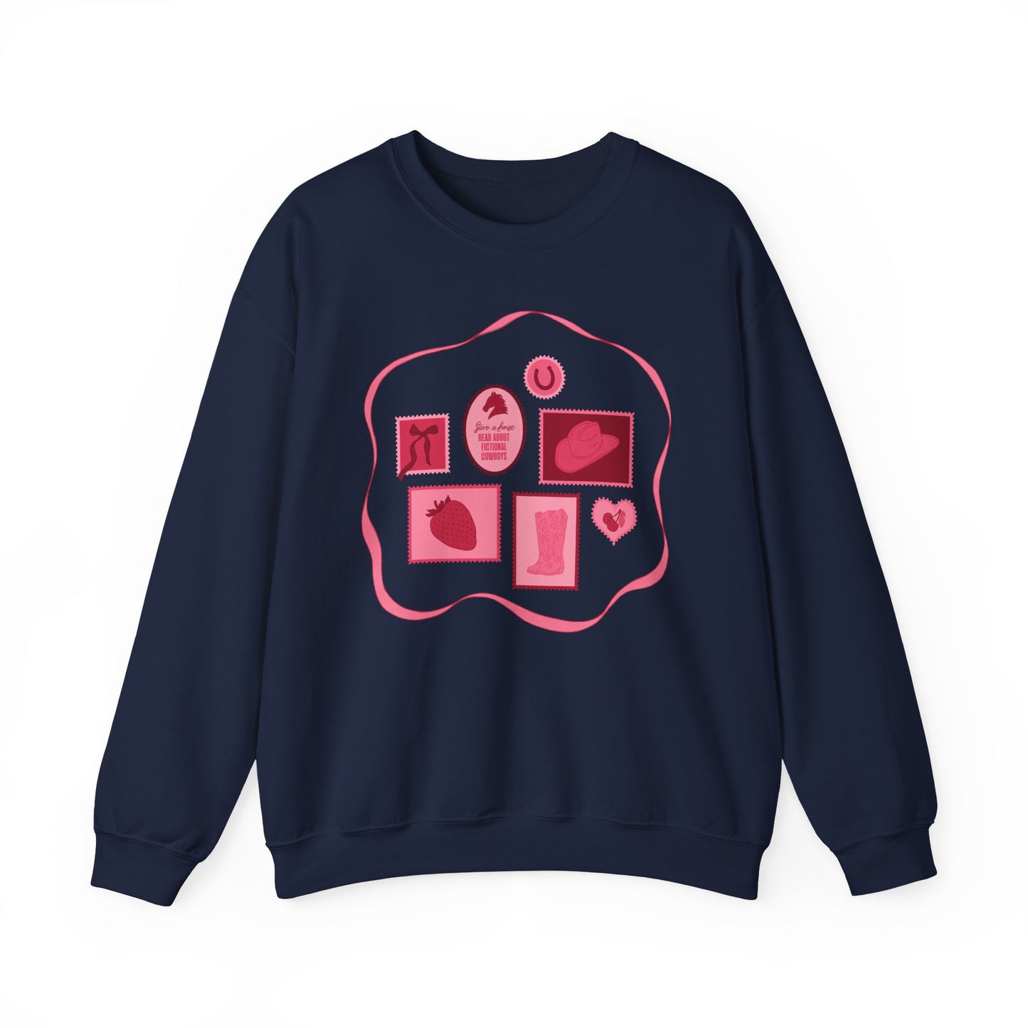 Save a Horse, Read About Fictional Cowboys Sweatshirt | Cowboy Romance Reader Crewneck