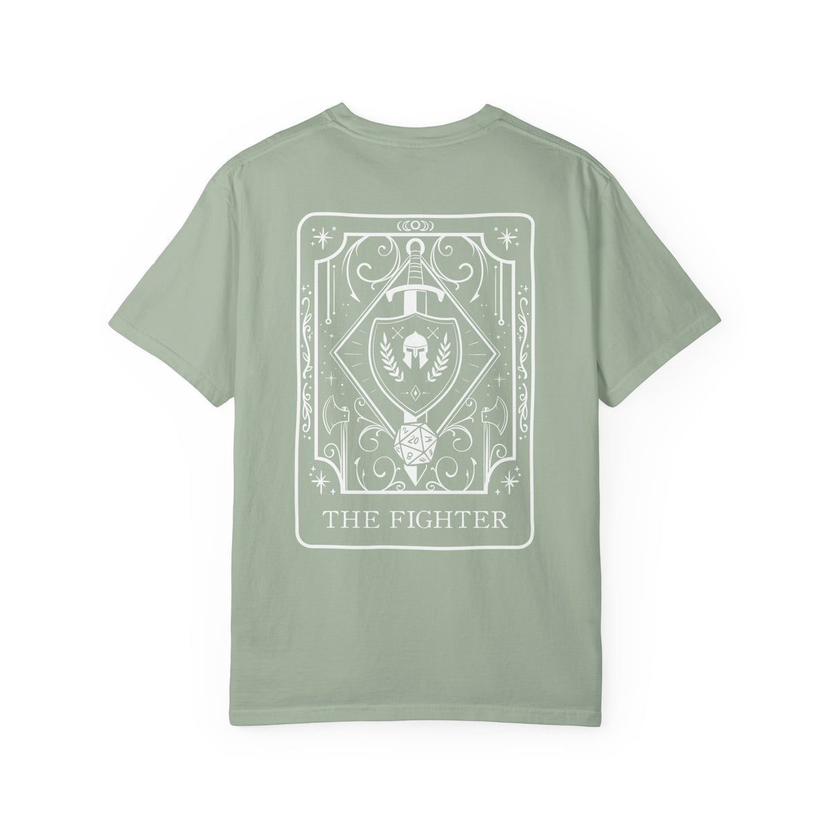 Fighter Tarot Card Comfort Colors Shirt | TTRPG Character Class Tee