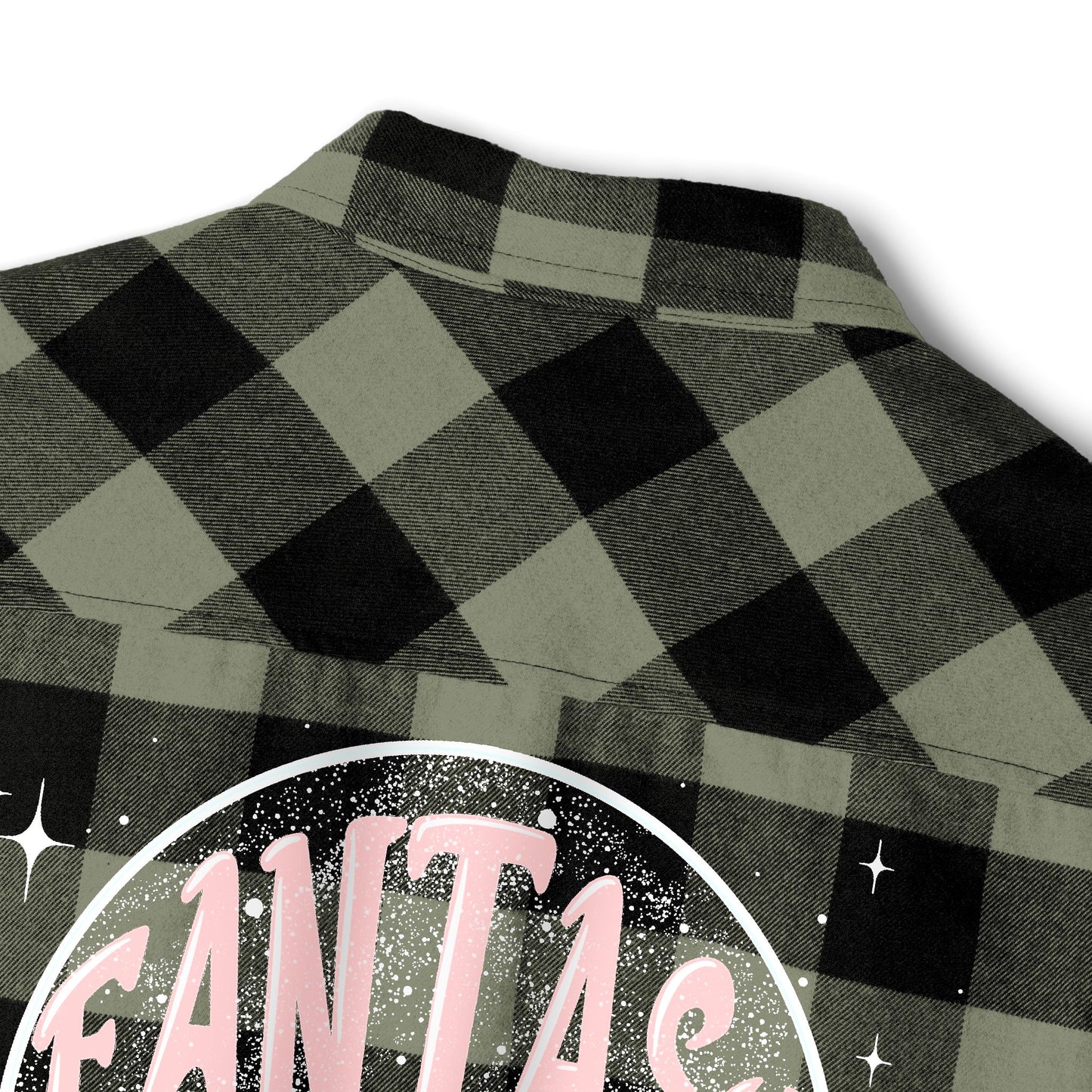 Fantasy Reader Snowglobe Buffalo Plaid Flannel Shirt | Bookish Christmas Gift for Women
