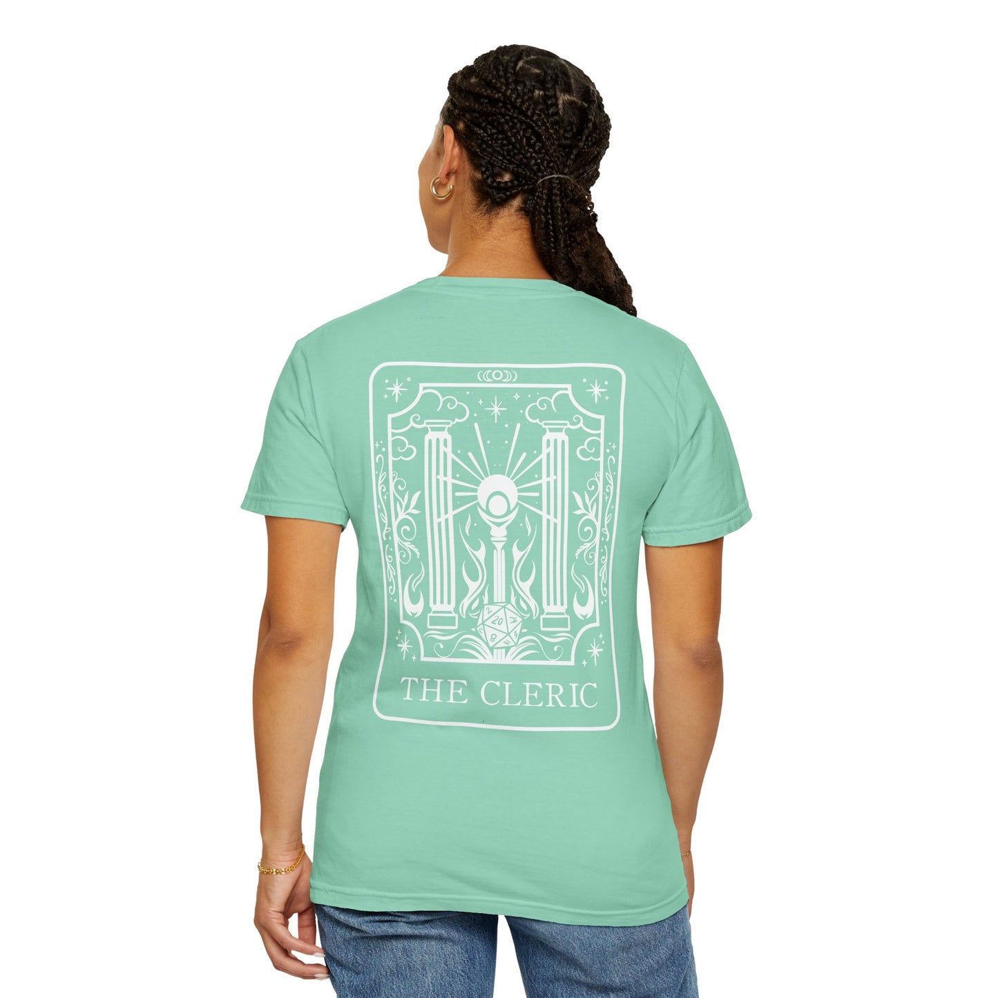 Cleric Tarot Card Comfort Colors Shirt | TTRPG Character Class Tee