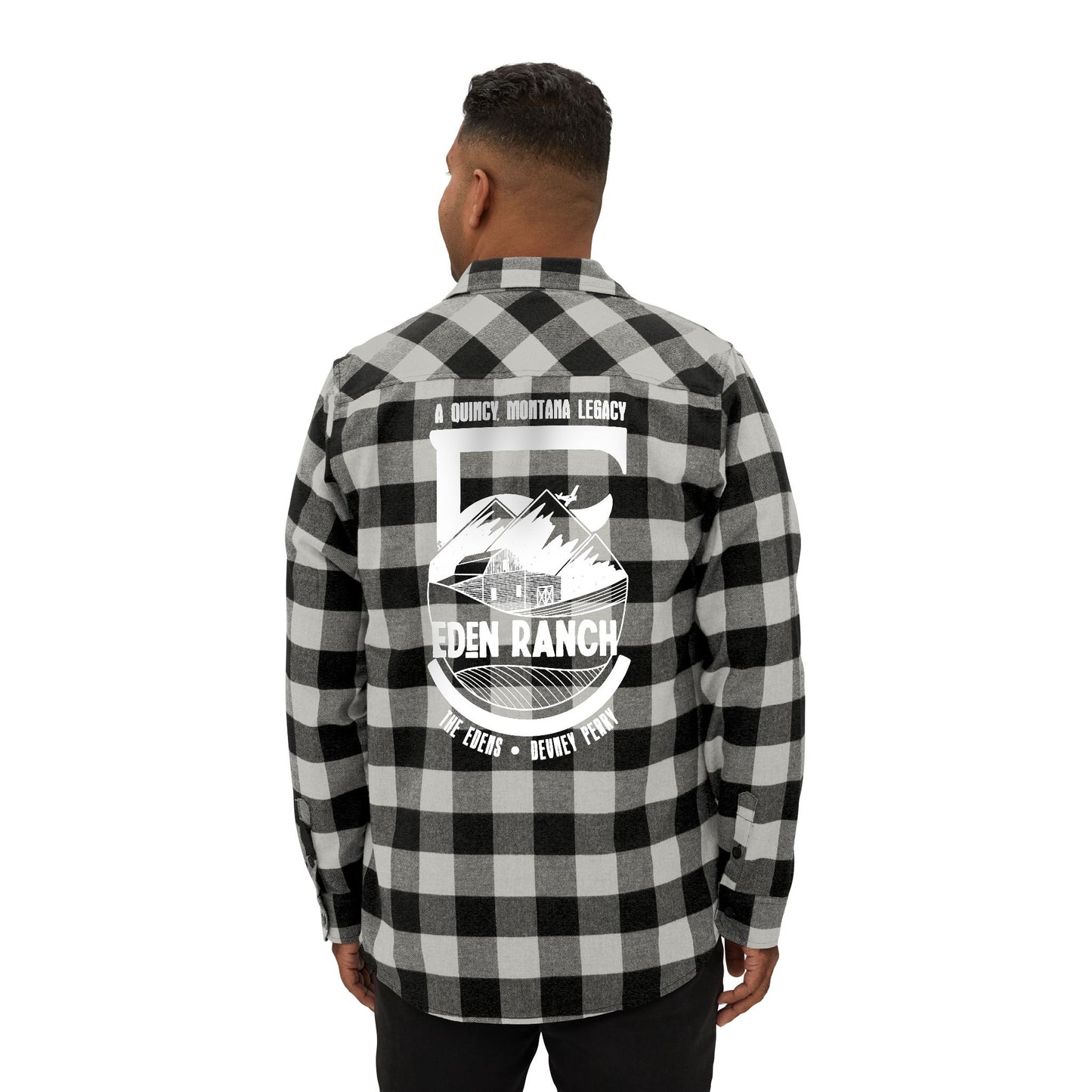 Eden Ranch Plaid Flannel Shirt – Back Print