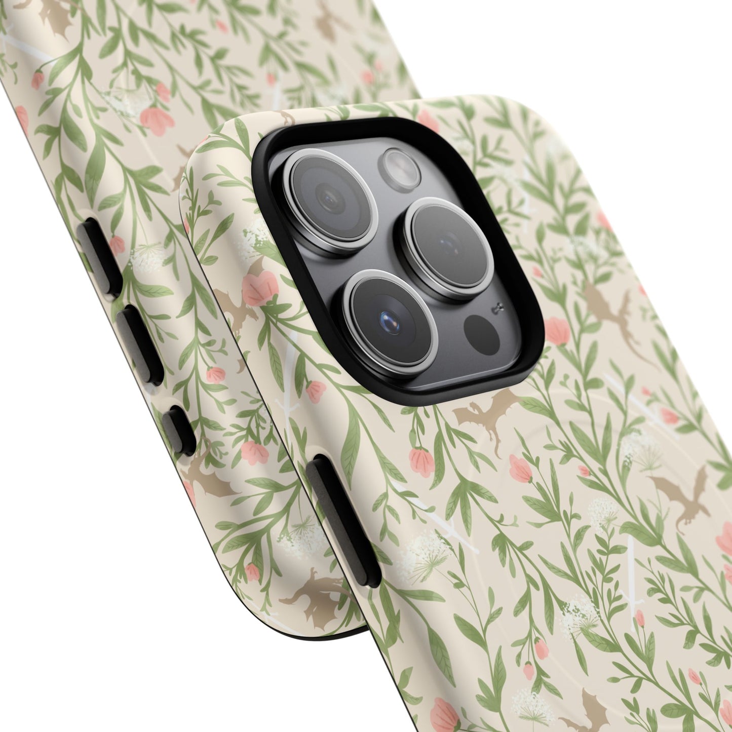 Floral Fantasy Dragons Tough Cases - MAGNETIC - Romantasy Reader Gift, Bookish Merch