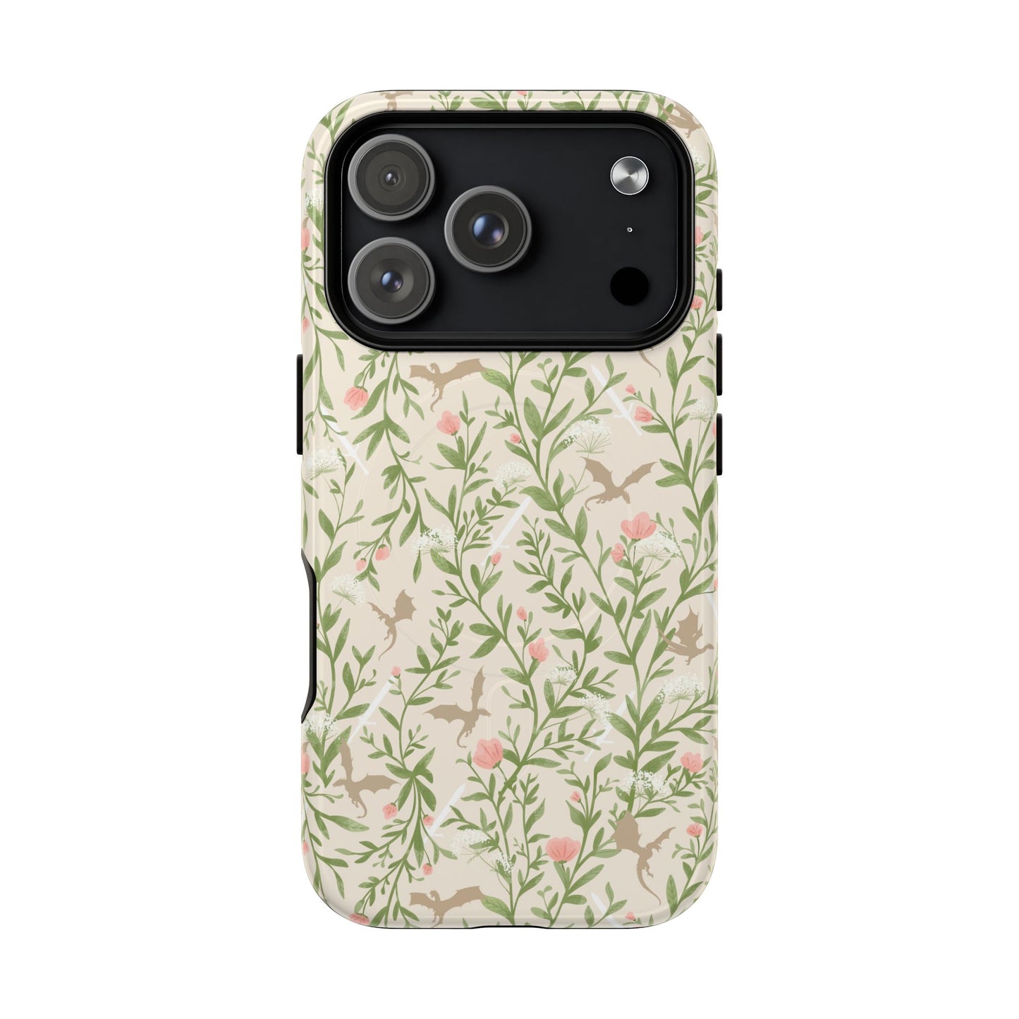 Floral Fantasy Dragons Tough Cases - MAGNETIC - Romantasy Reader Gift, Bookish Merch
