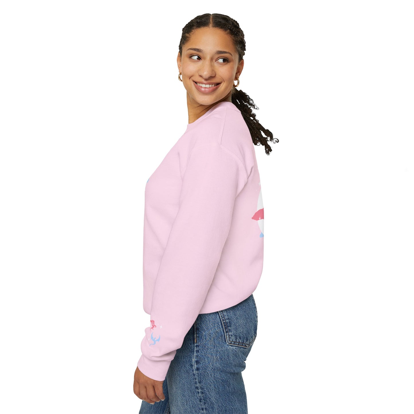 Celestial Dragons Fantasy Sweatshirt | Pastel Dragon Crewneck | Gift for Fantasy Lovers
