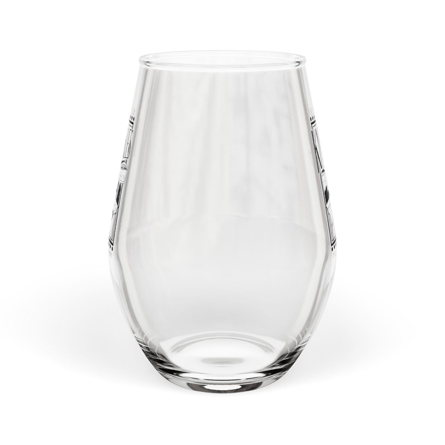 Knuckles Restaurant Stemless Wine Glass — Novelty 11.75oz Drinking Glass