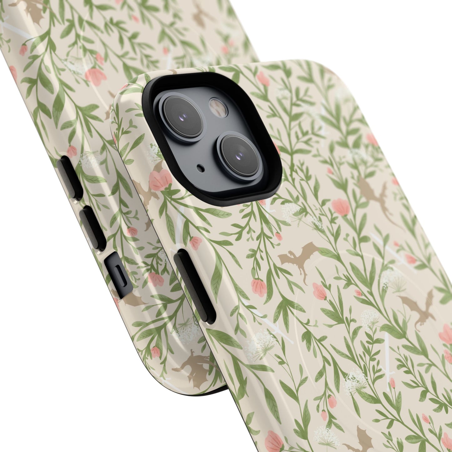 Floral Fantasy Dragons Tough Cases - MAGNETIC - Romantasy Reader Gift, Bookish Merch