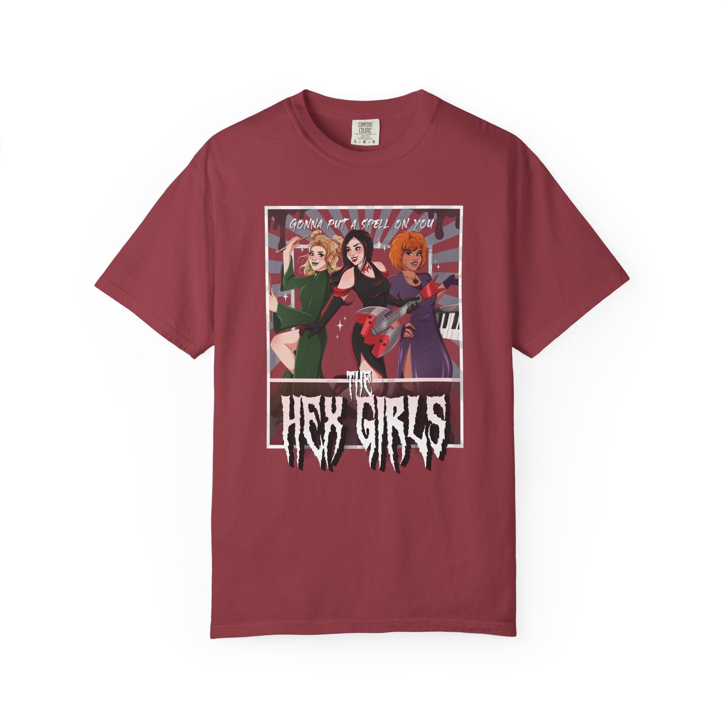 Front Only Witch Girl Band T-Shirt, Spooky Season Graphic Tee