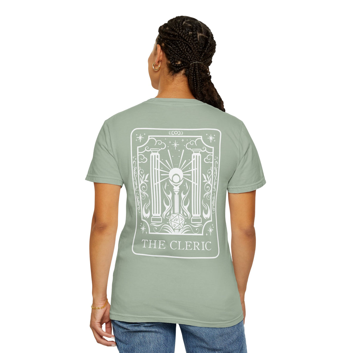 Cleric Tarot Card Comfort Colors Shirt | TTRPG Character Class Tee
