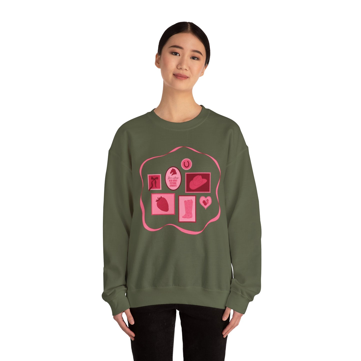 Save a Horse, Read About Fictional Cowboys Sweatshirt | Cowboy Romance Reader Crewneck