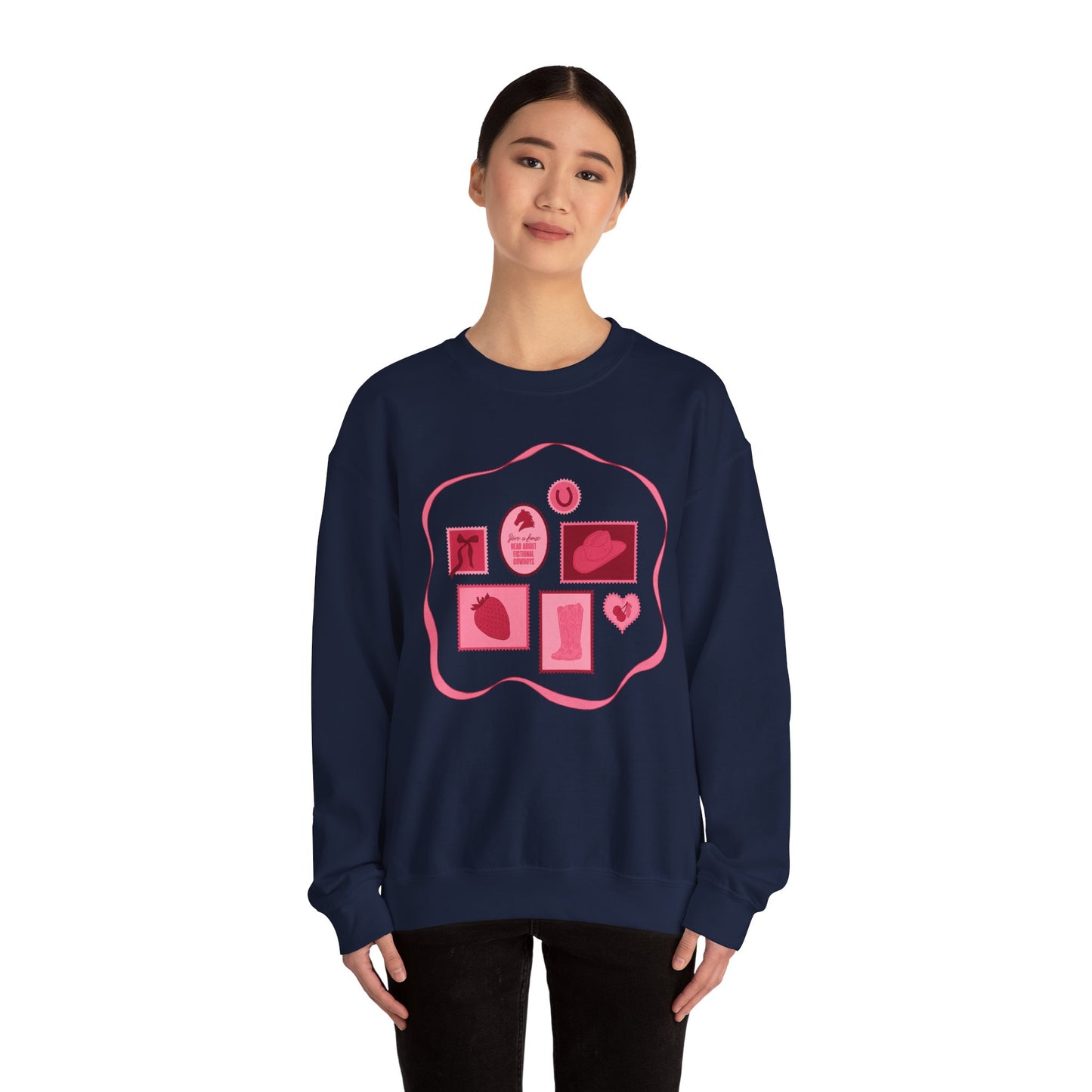 Save a Horse, Read About Fictional Cowboys Sweatshirt | Cowboy Romance Reader Crewneck