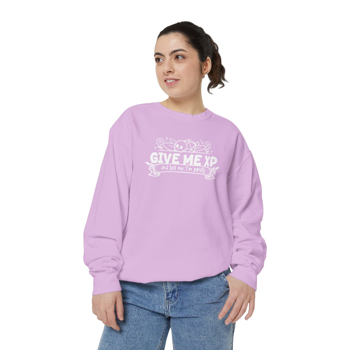 Give Me XP DTG Printed Sweatshirt - Comfort Colors