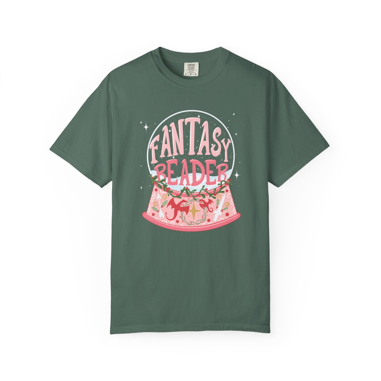 Fantasy Reader Snow Globe T-Shirt | Book Lover Graphic Tee | Gift for Fantasy Readers