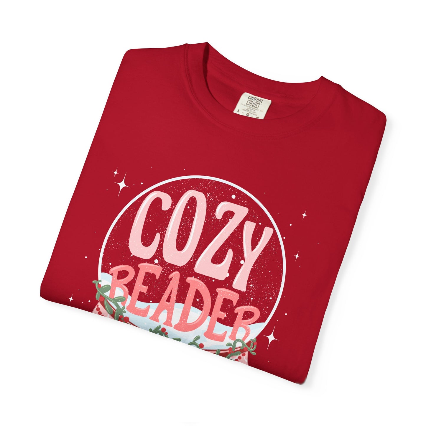 Cozy Reader T-Shirt — Snow Globe Book Lover Tee