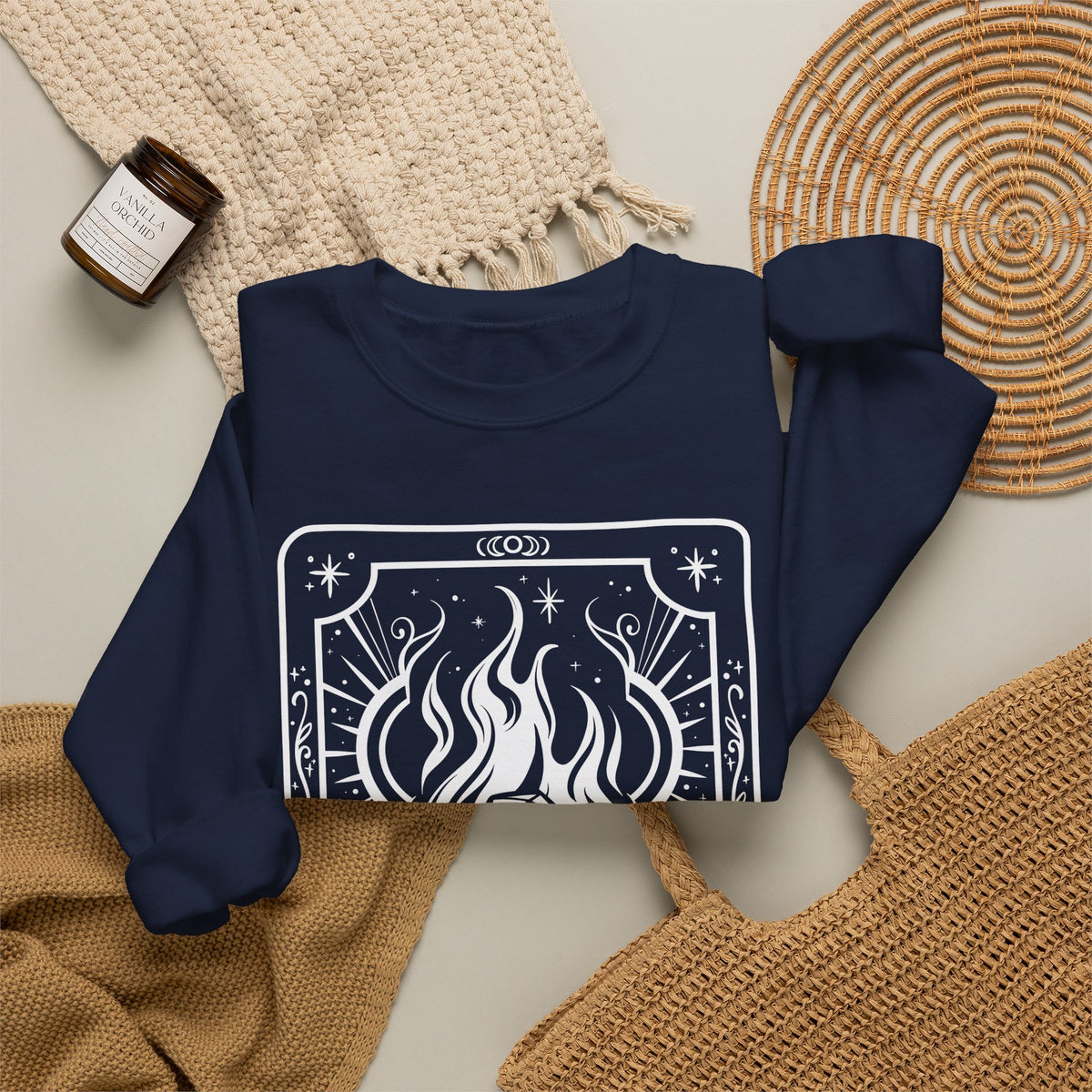 Sorcerer Tarot Card Gildan Sweatshirt Shirt | TTRPG Character Class Crewneck