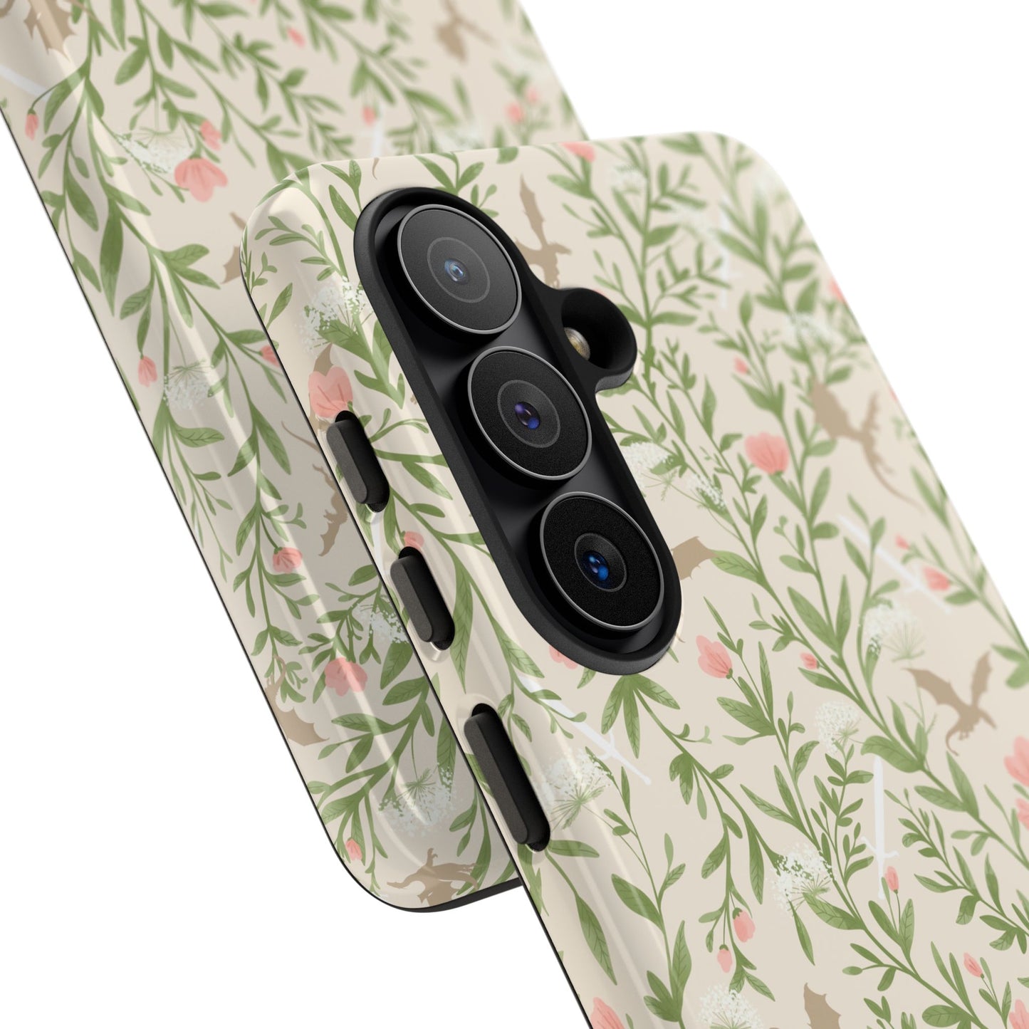 Fantasy Floral Dragons Tough Cases, Romantasy Reader Gift, Bookish Merch