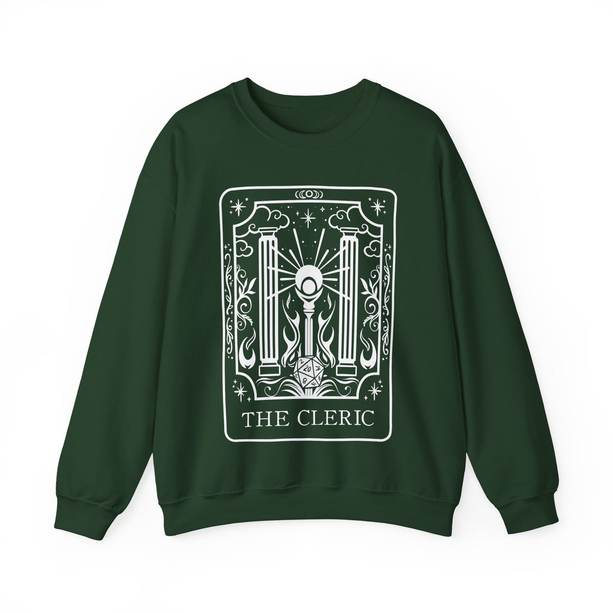 Cleric Tarot Card Gildan Sweatshirt Shirt | TTRPG Character Class Crewneck