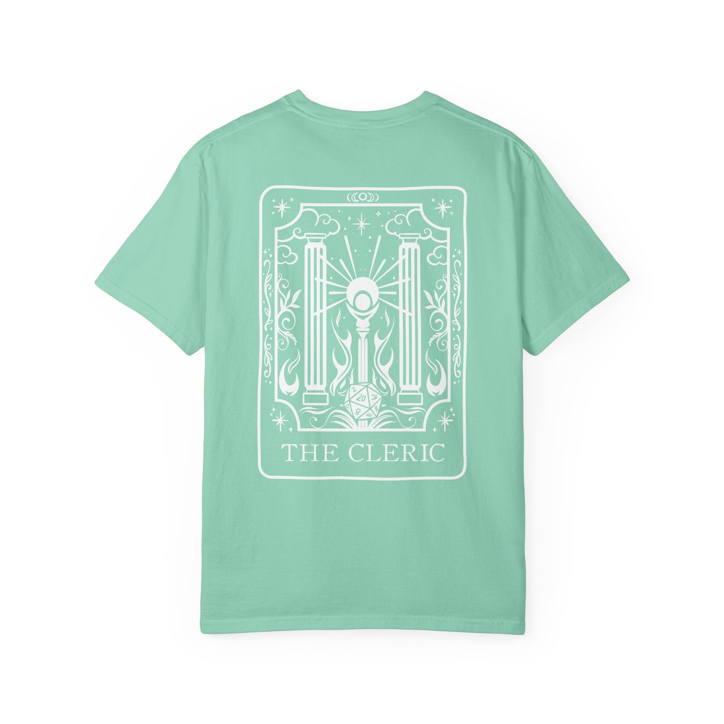 Cleric Tarot Card Comfort Colors Shirt | TTRPG Character Class Tee