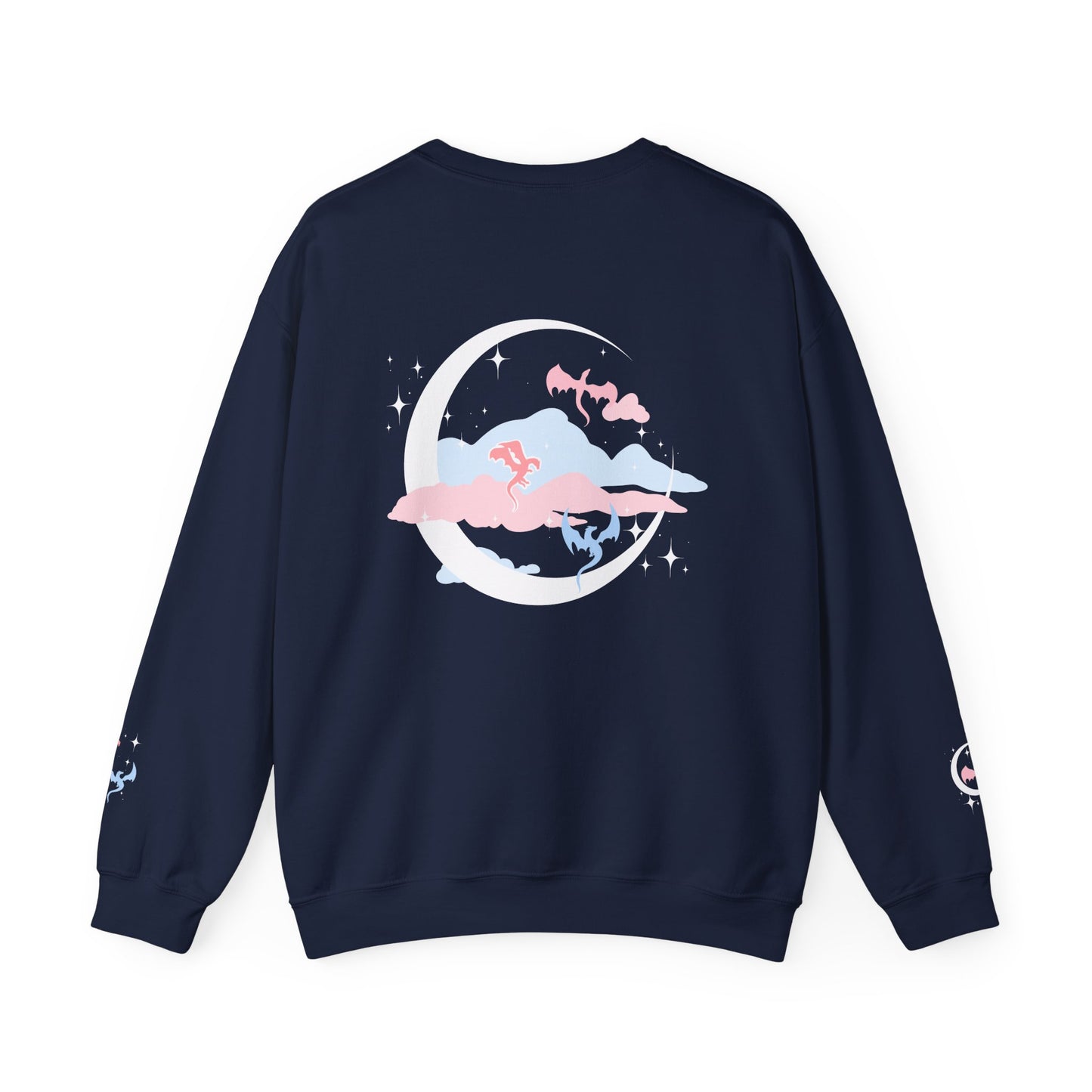 Celestial Dragons Fantasy Sweatshirt | Pastel Dragon Crewneck | Gift for Fantasy Lovers