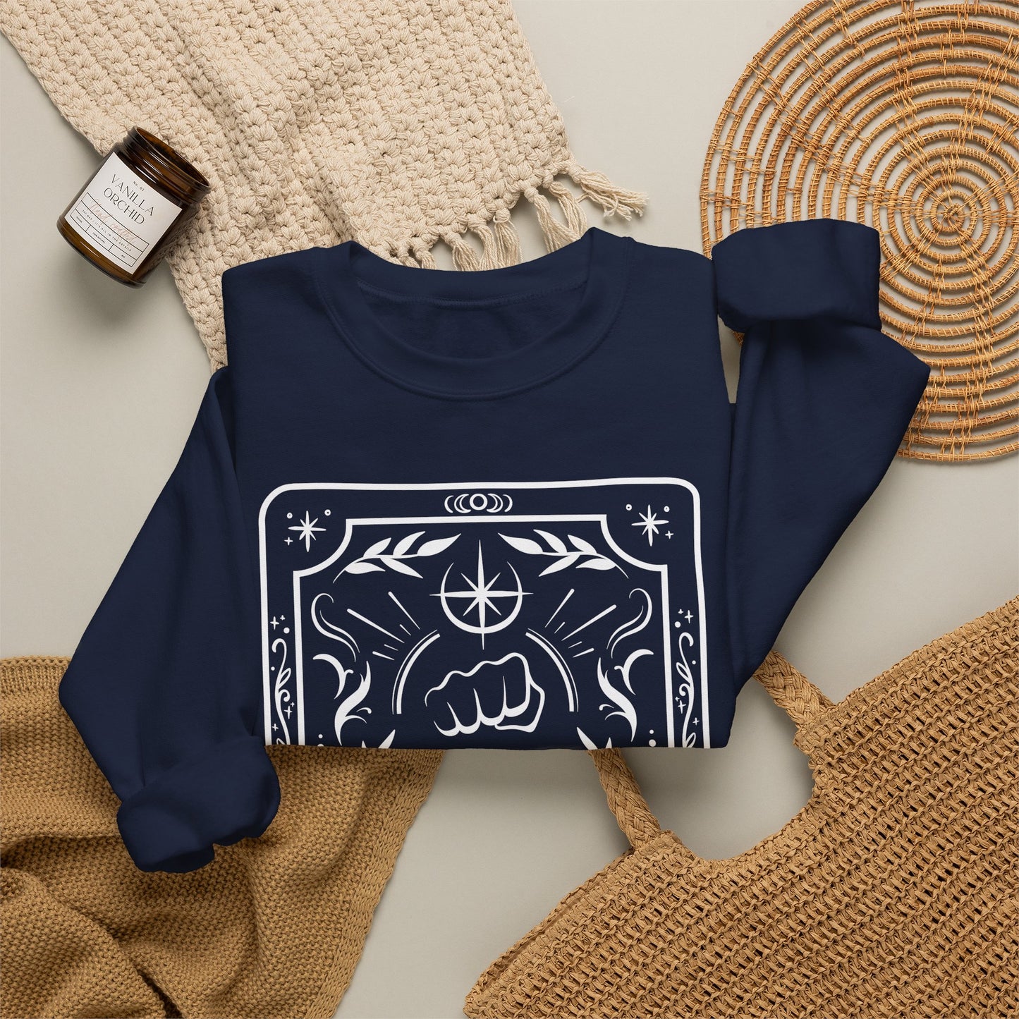Monk Tarot Card Gildan Sweatshirt Shirt | TTRPG Character Class Crewneck