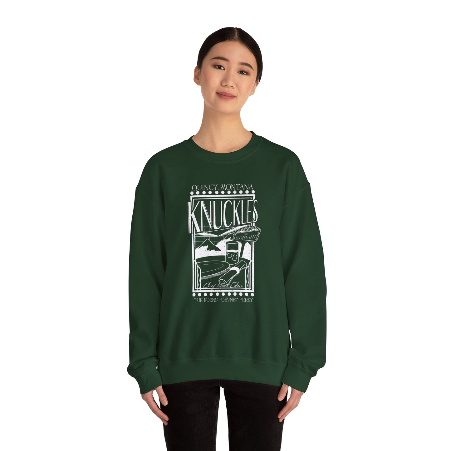 Knuckles Restaurant, The Edens Crewneck Sweatshirt (GILDAN)