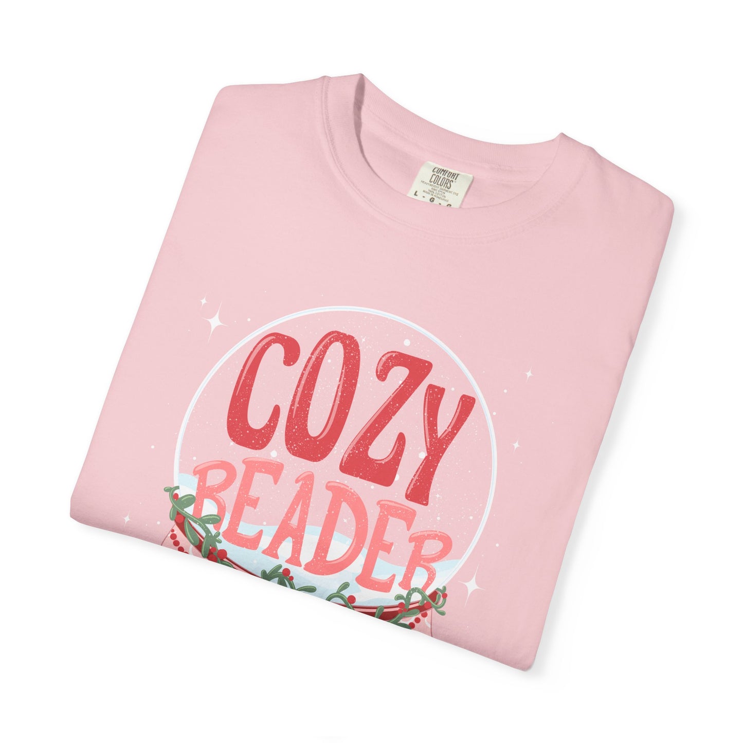 Cozy Reader T-Shirt — Snow Globe Book Lover Tee