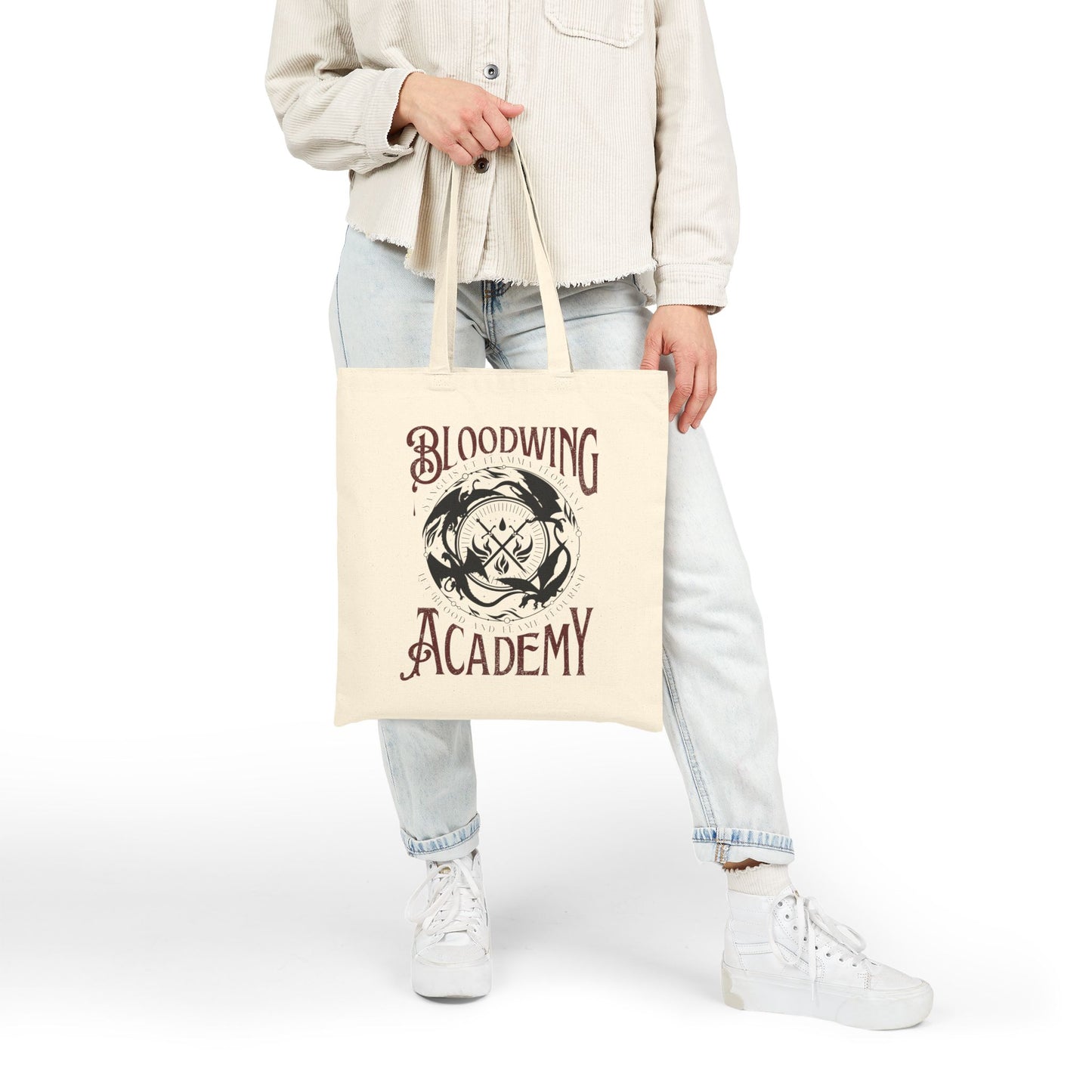 Bloodwing Academy Cotton Canvas Tote Bag | Officially Licensed Fantasy Book Tote