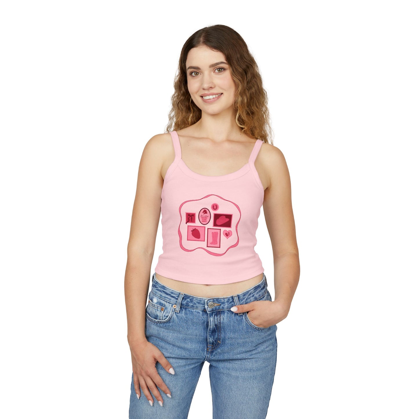 Save a Horse, Read About Fictional Cowboys Cropped Tank Top | Cowboy Romance Tank