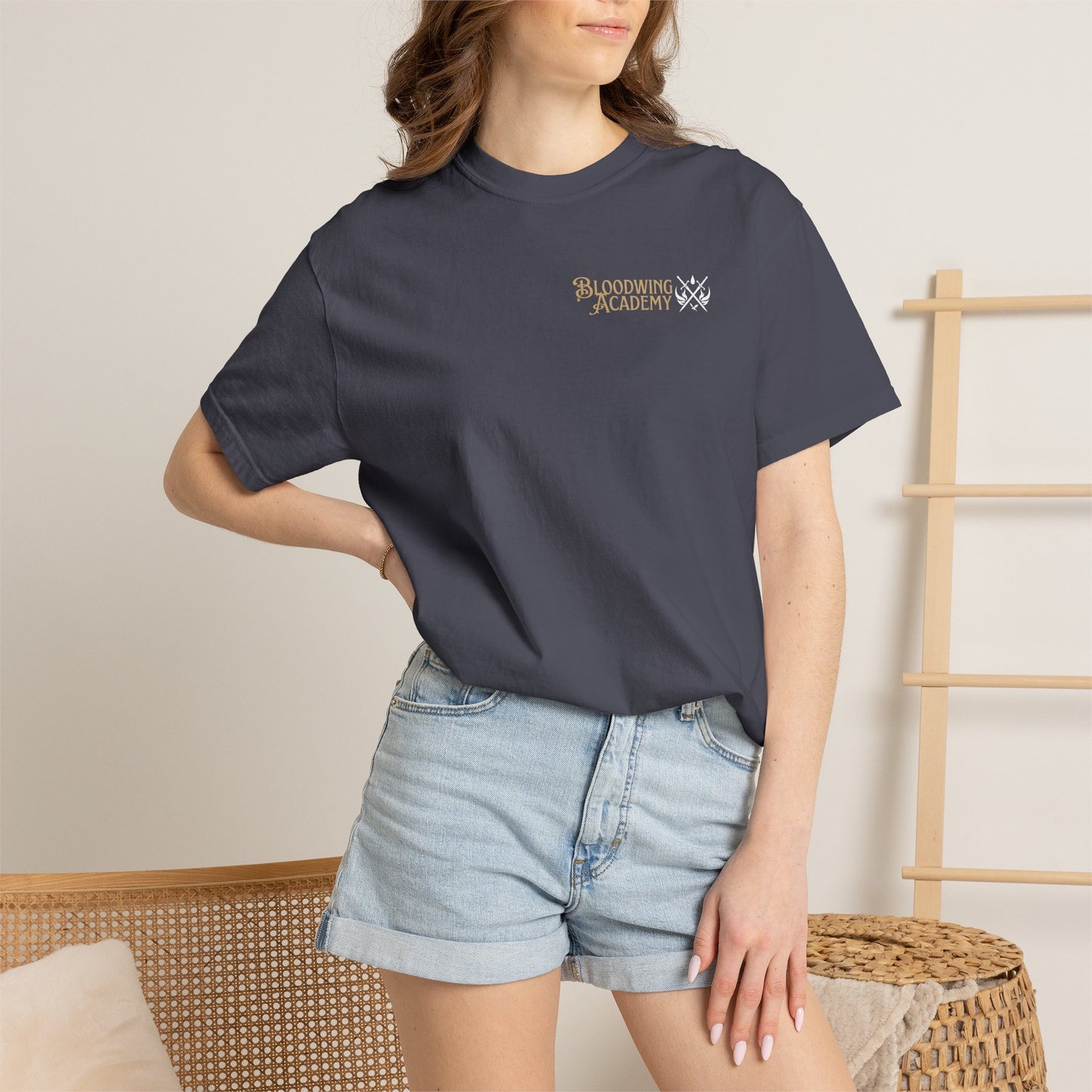 Bloodwing Academy Crest Tee | Officially Licensed Briar Boleyn Merch | Dragon Rider Tee | Comfort Colors Bookish Shirt | Dark Academia Romantasy Gift