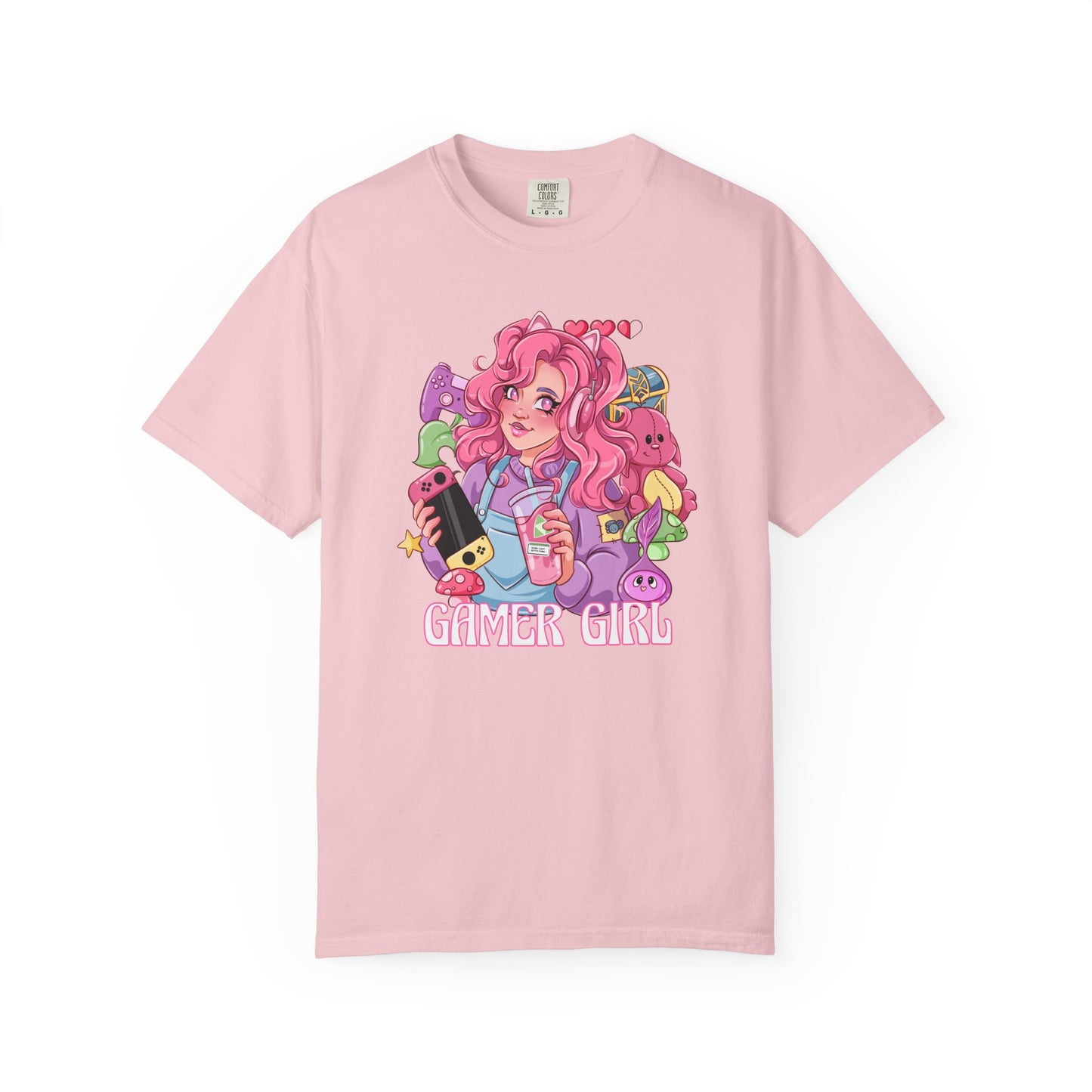 Gamer Girl Illustrated T-shirt - Gamer Girl Gift