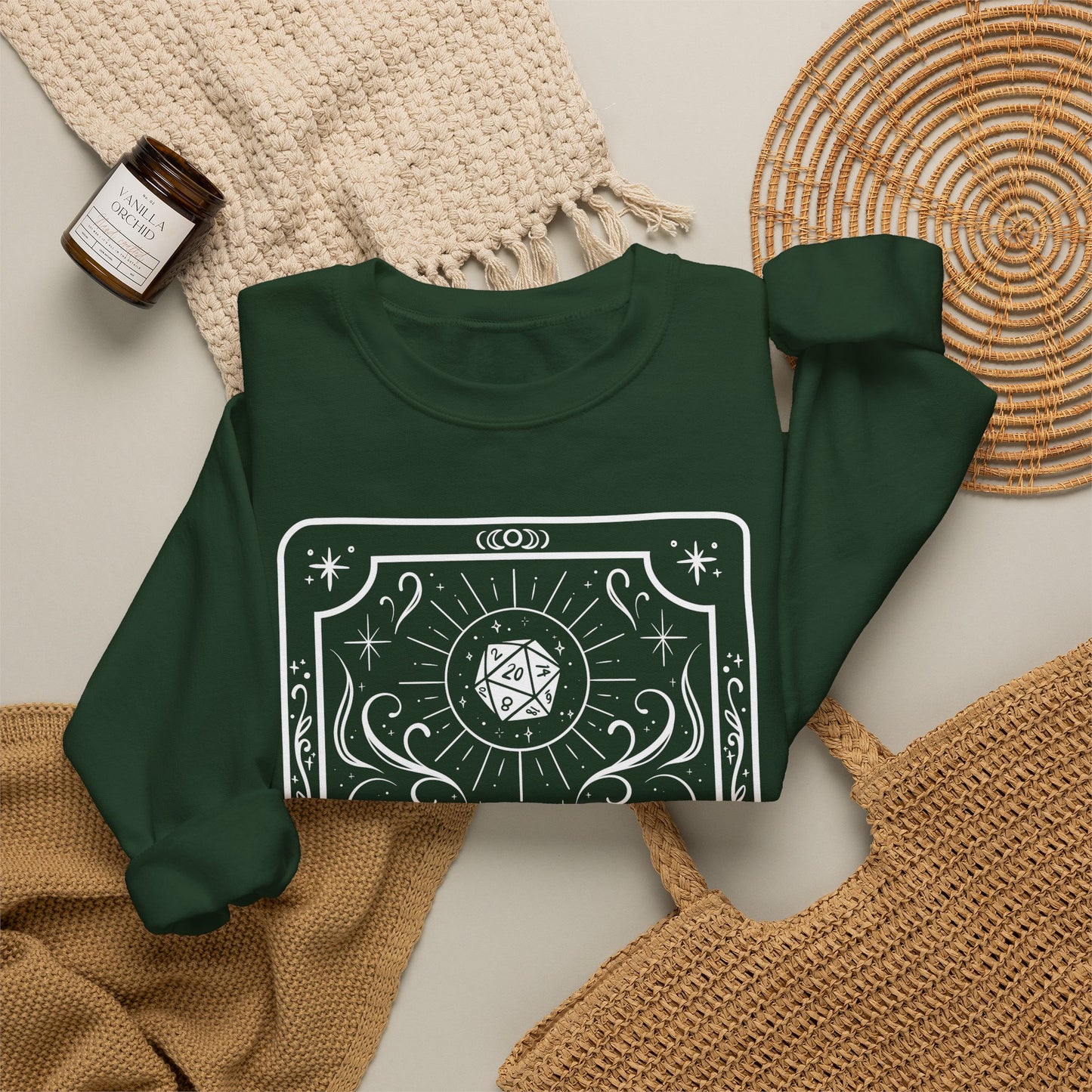 Dungeon Master Tarot Card Gildan Sweatshirt Shirt | TTRPG Character Class Crewneck