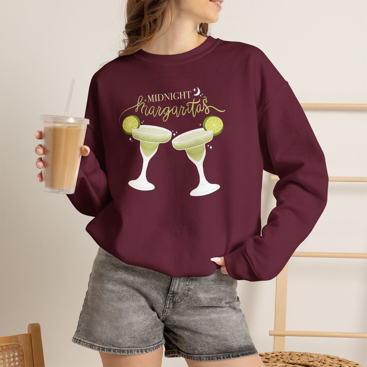 Midnight Margaritas Witchy Crewneck Sweatshirt