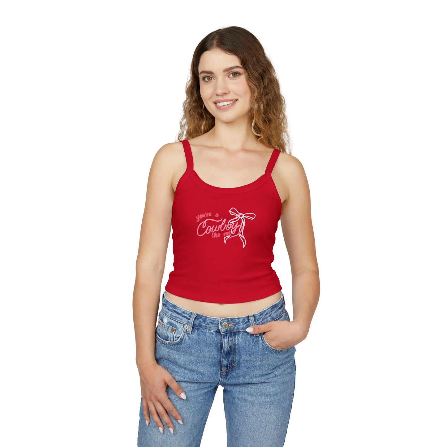 You’re a Cowboy Like Me Cropped Tank Top | Cowboy Romance Graphic Tank